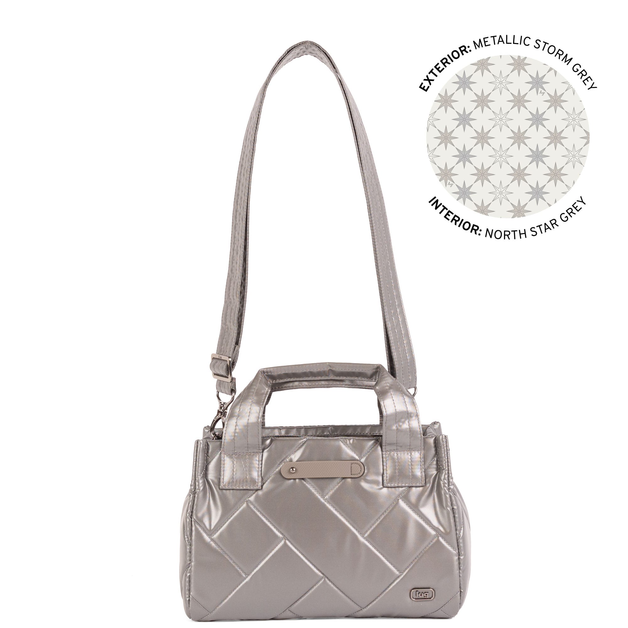 Jitterbug Crossbody Bag - METALLIC STORM GREY - 26471_Jitterbug_MetallicStormGrey_Angle_01
