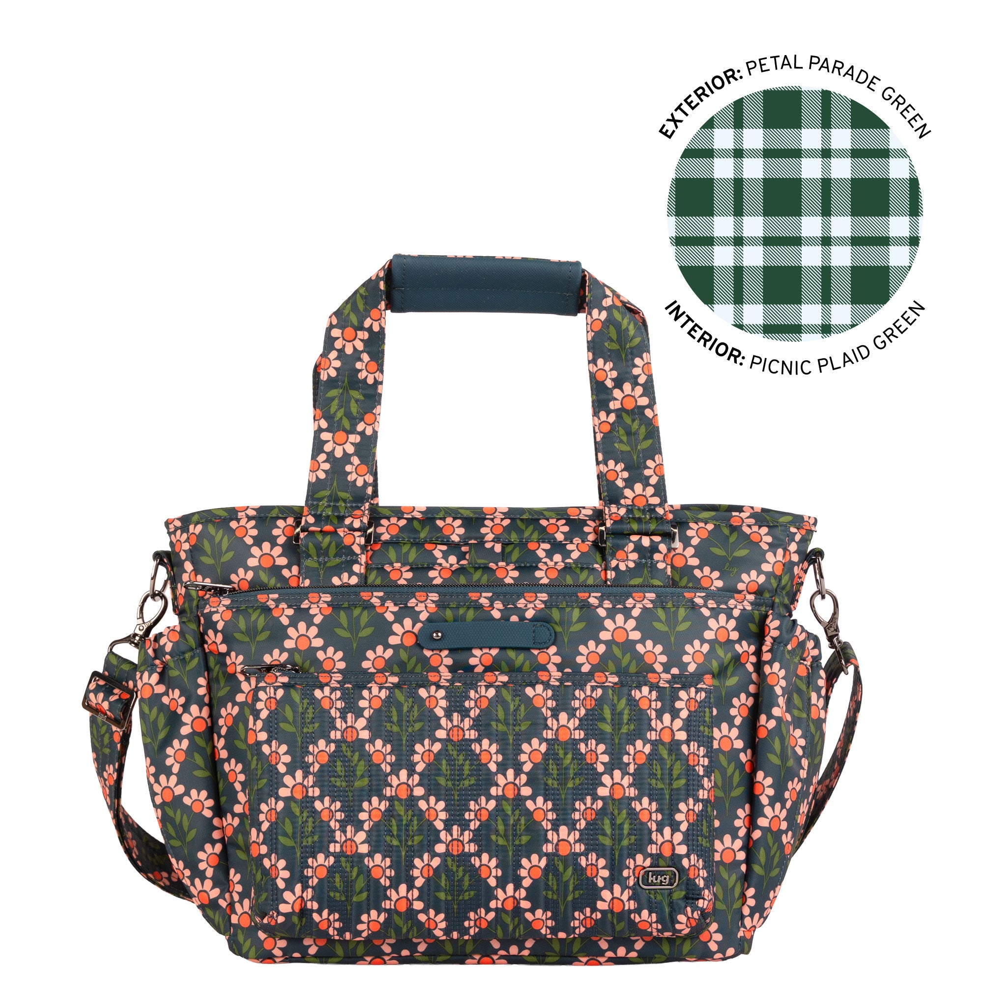 Charter SE Convertible Tote Bag - PETAL PARADE GREEN - 26486_CharterSE_PetalParadeGreen_Angle_01