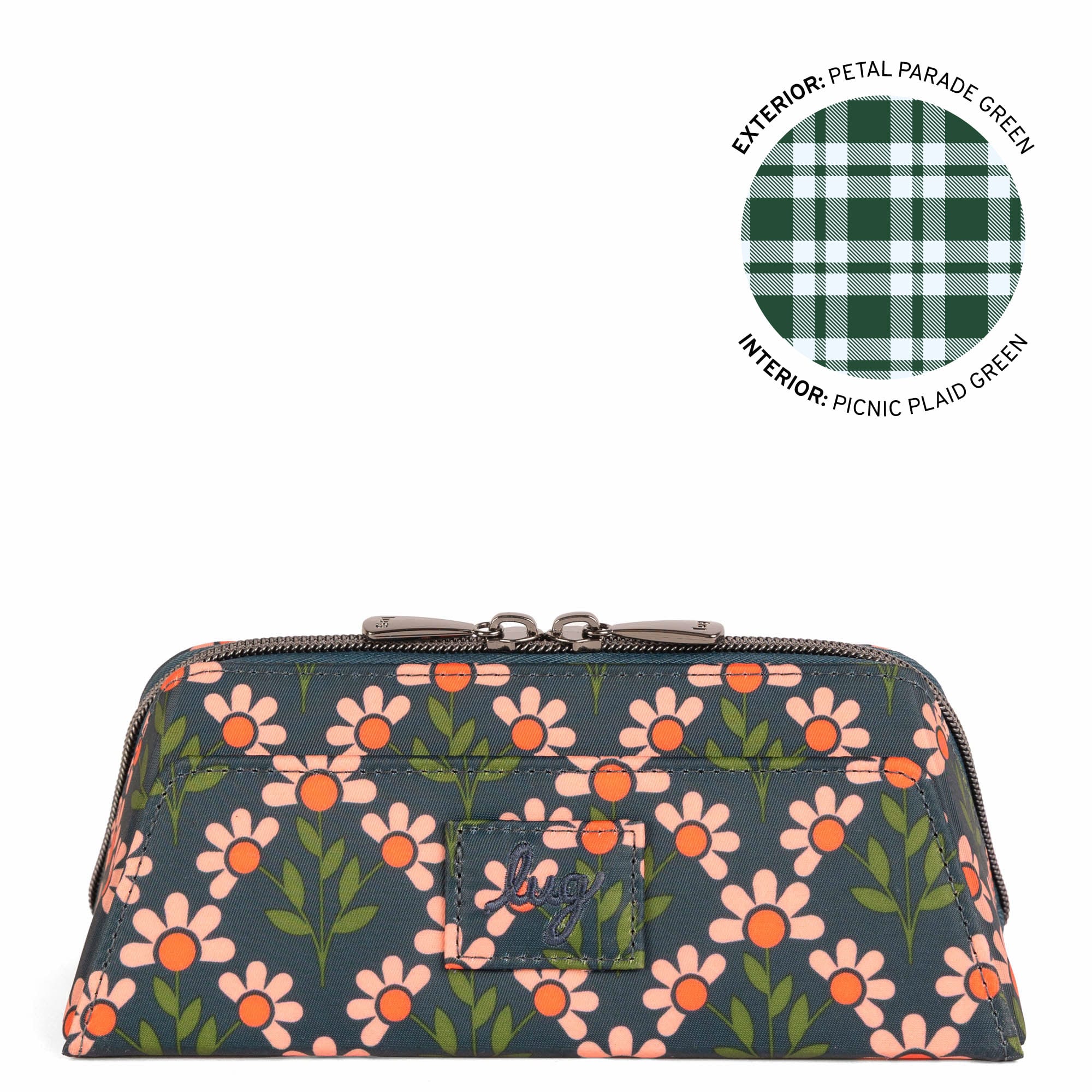 Slumber Accessory Storage Pouch - PETAL PARADE GREEN - 26496_Slumber_PetalParadeGreen_Angle_01