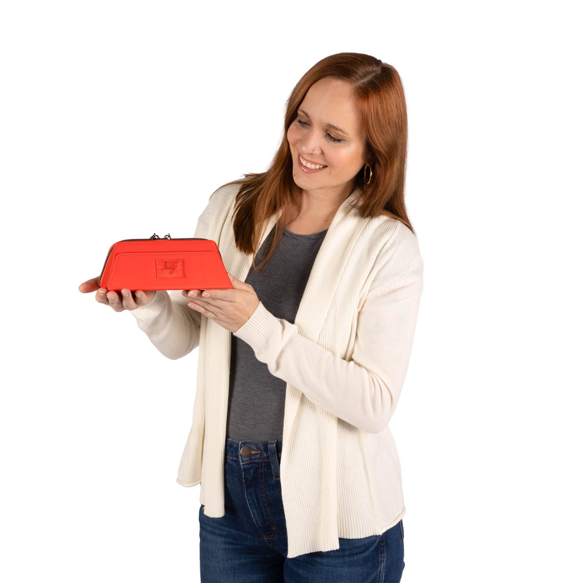 Slumber Accessory Storage Pouch - - 26502_Slumber_CayenneRed_BagProportions_01