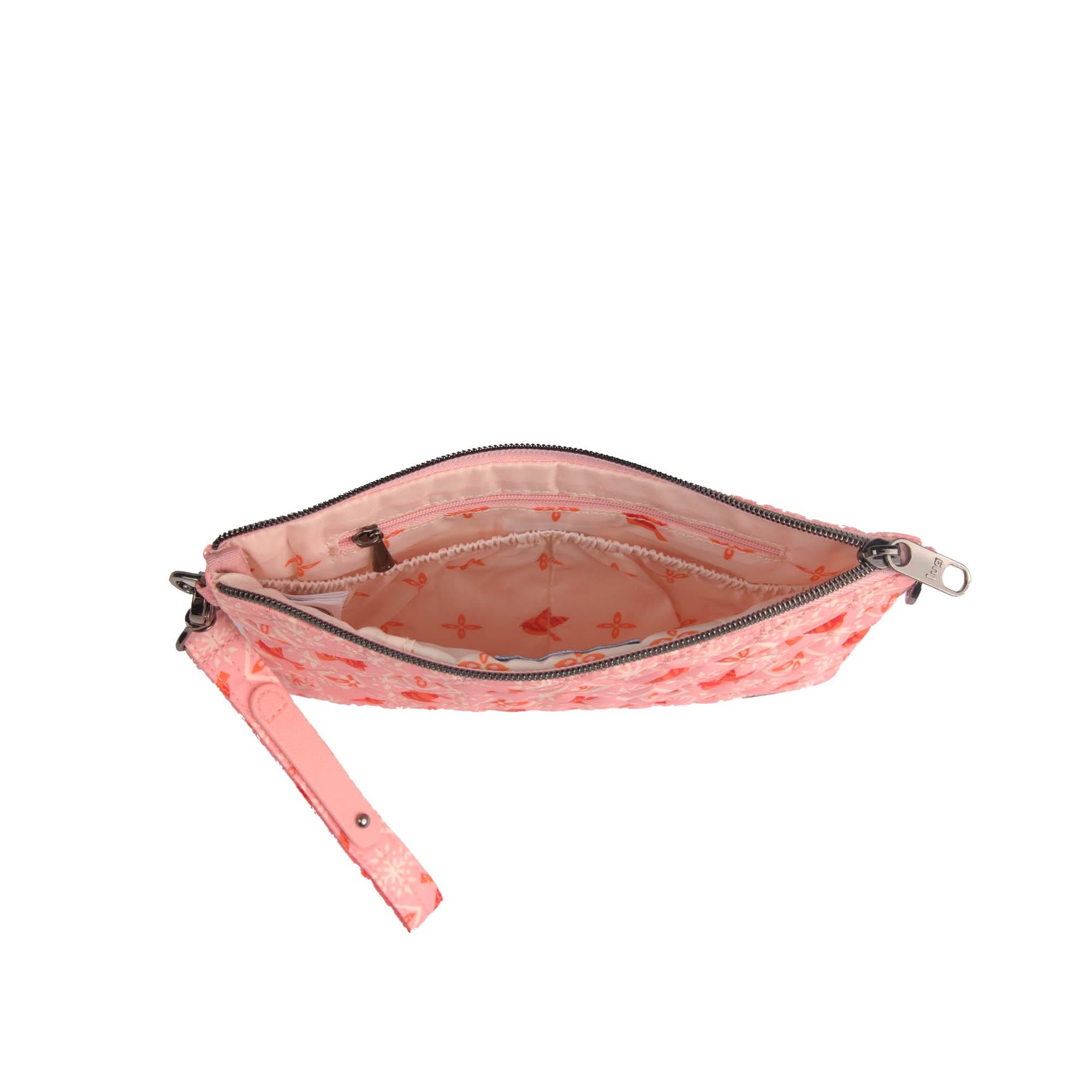 Ziplet 2 Wristlet RFID Wallet - FAIR ISLES CARDINALS RED - 26515_Ziplet_FairIslesCardinalsRed_Angle_04