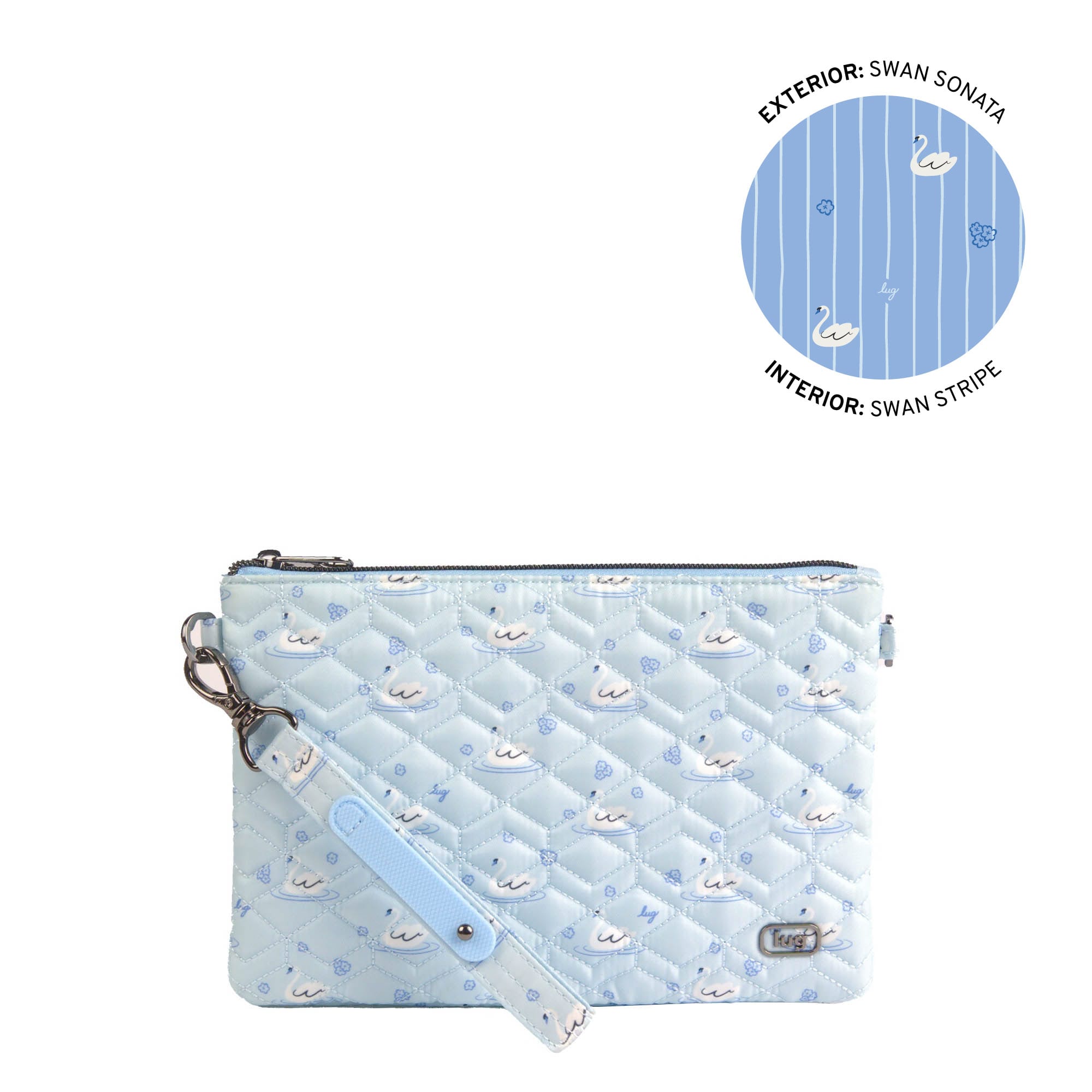 Ziplet 2 Wristlet RFID Wallet - SWAN SONATA - 26517_Ziplet_SwanSonata_Angle_01