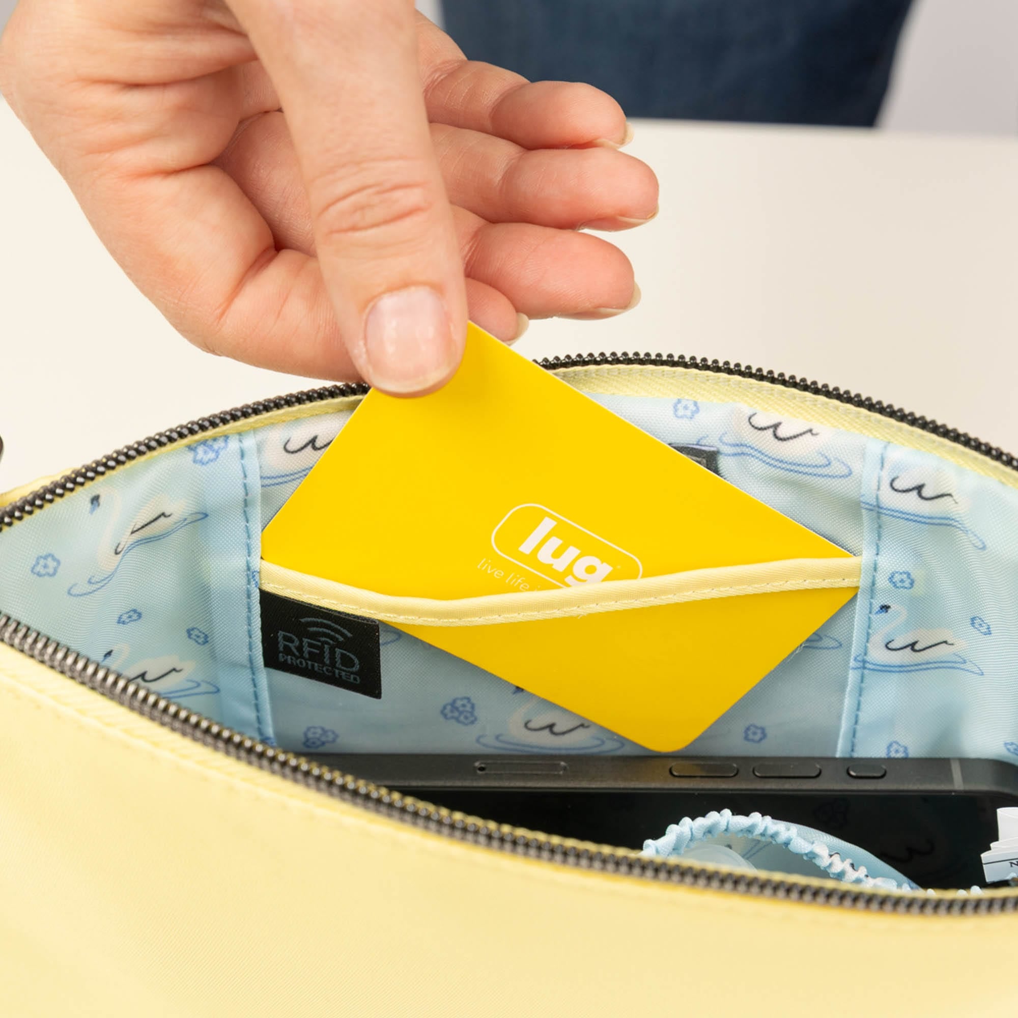 Ziplet 2 Wristlet RFID Wallet - - 26519_Ziplet_ButtercupYellow_Lifestyle_05