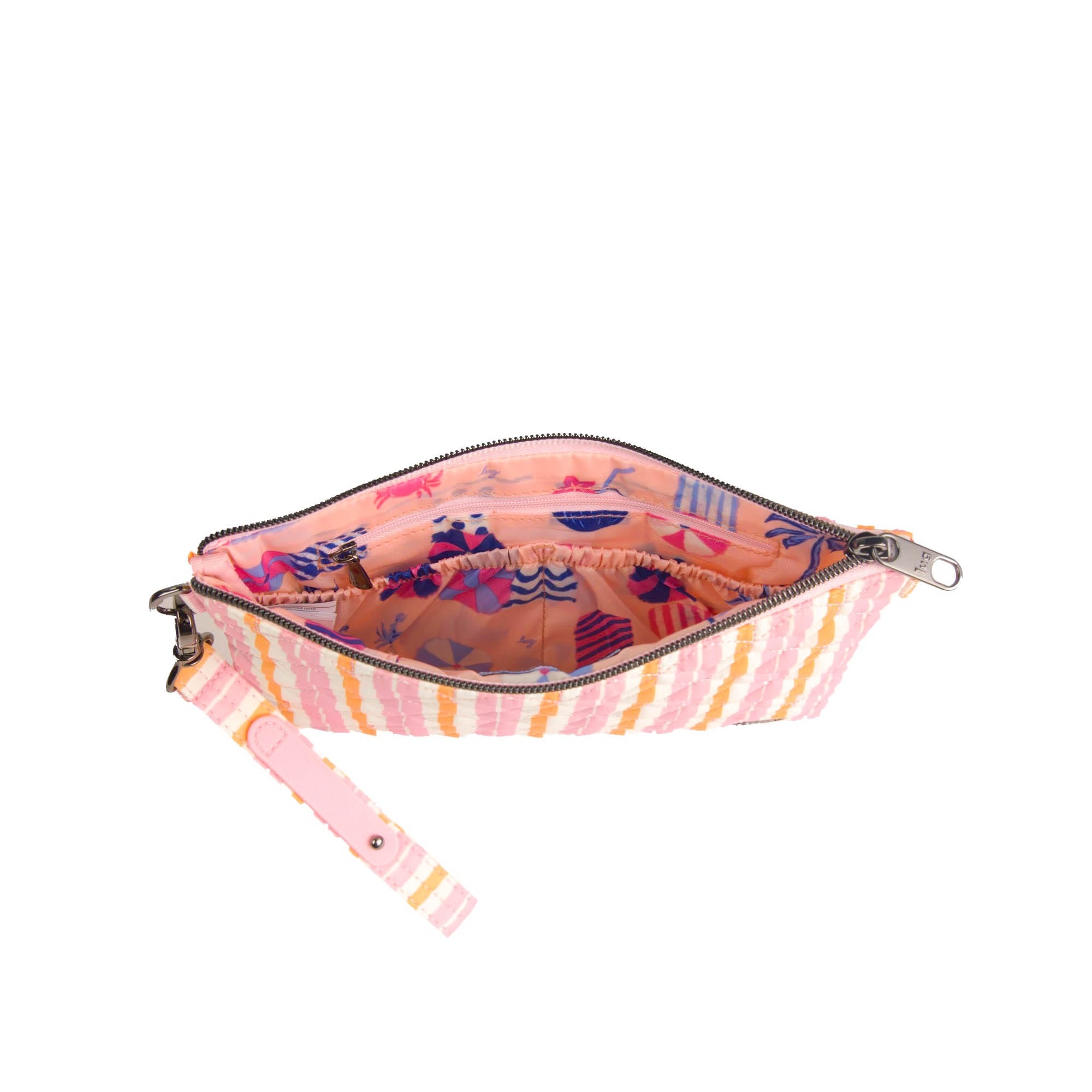 Ziplet 2 Wristlet RFID Wallet - WAVY STRIPE - 26520_Ziplet_WavyStripe_Angle_04