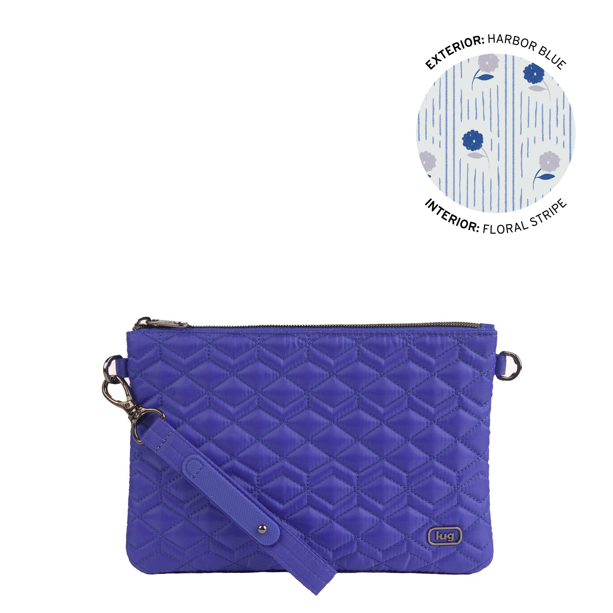 Ziplet 2 Wristlet RFID Wallet - HARBOR BLUE - 26523_Ziplet_HarborBlue_Angle_01