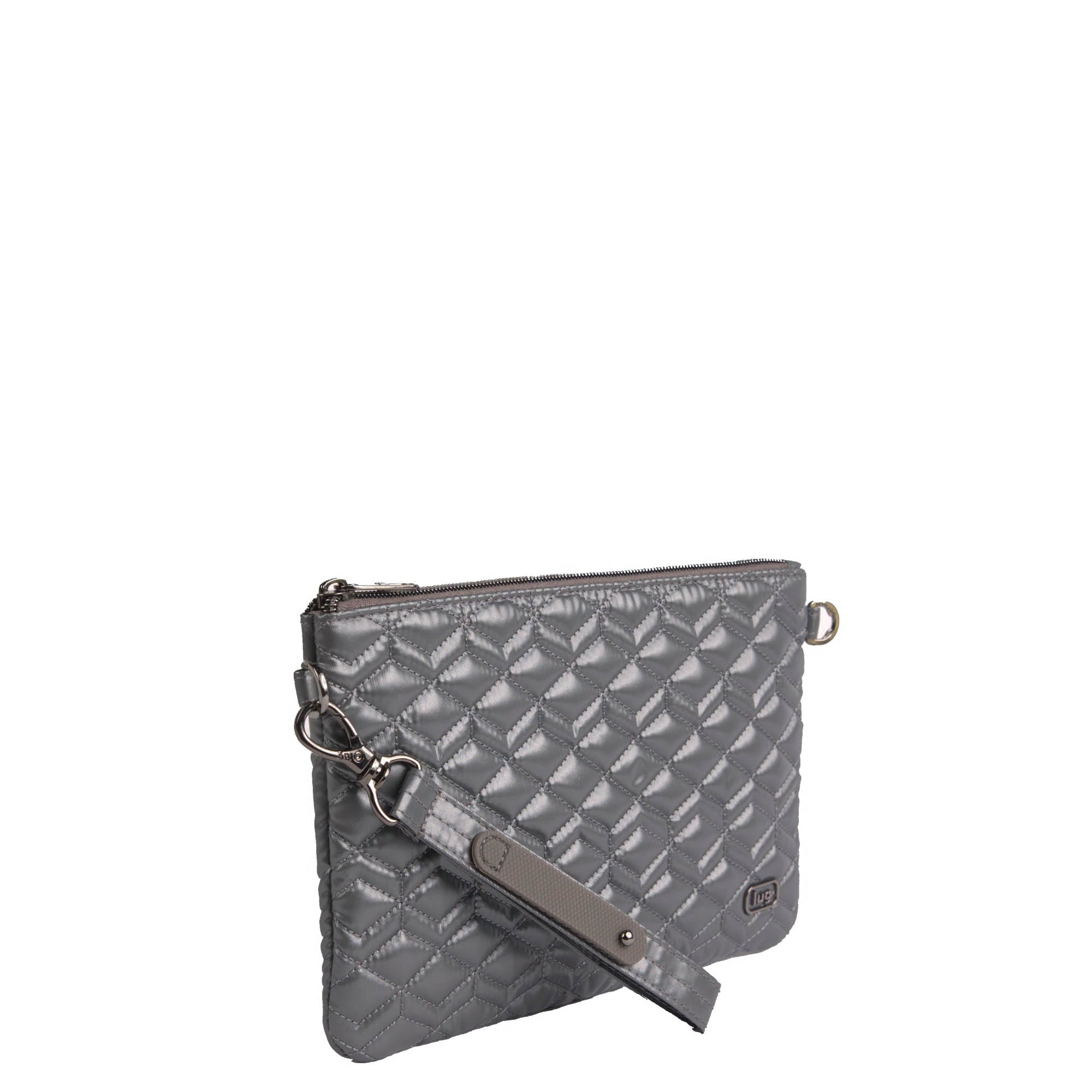 Ziplet 2 Wristlet RFID Wallet - METALLIC STORM GREY - 26525_Ziplet_MetallicStormGrey_Angle_02