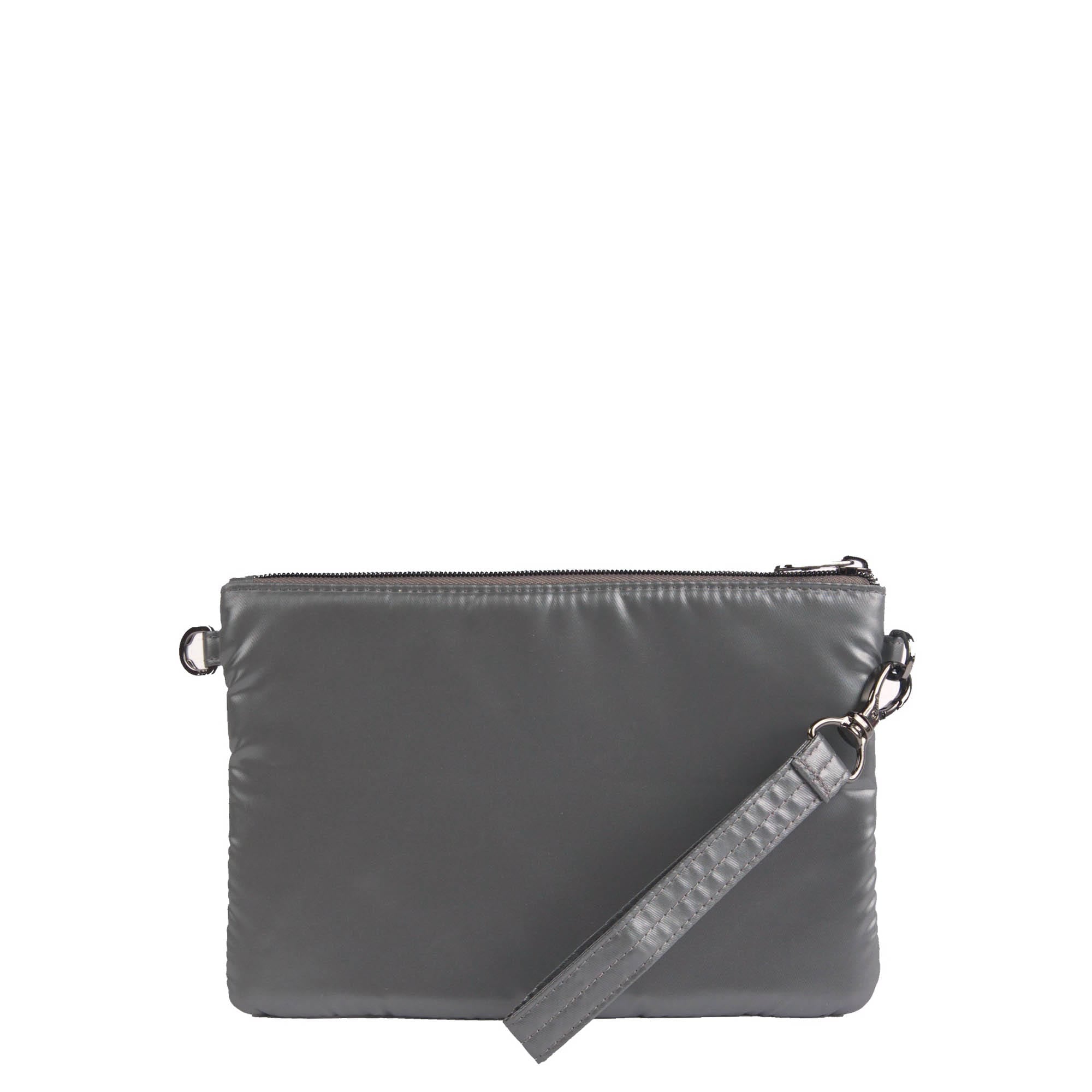 Ziplet 2 Wristlet RFID Wallet - METALLIC STORM GREY - 26525_Ziplet_MetallicStormGrey_Angle_03