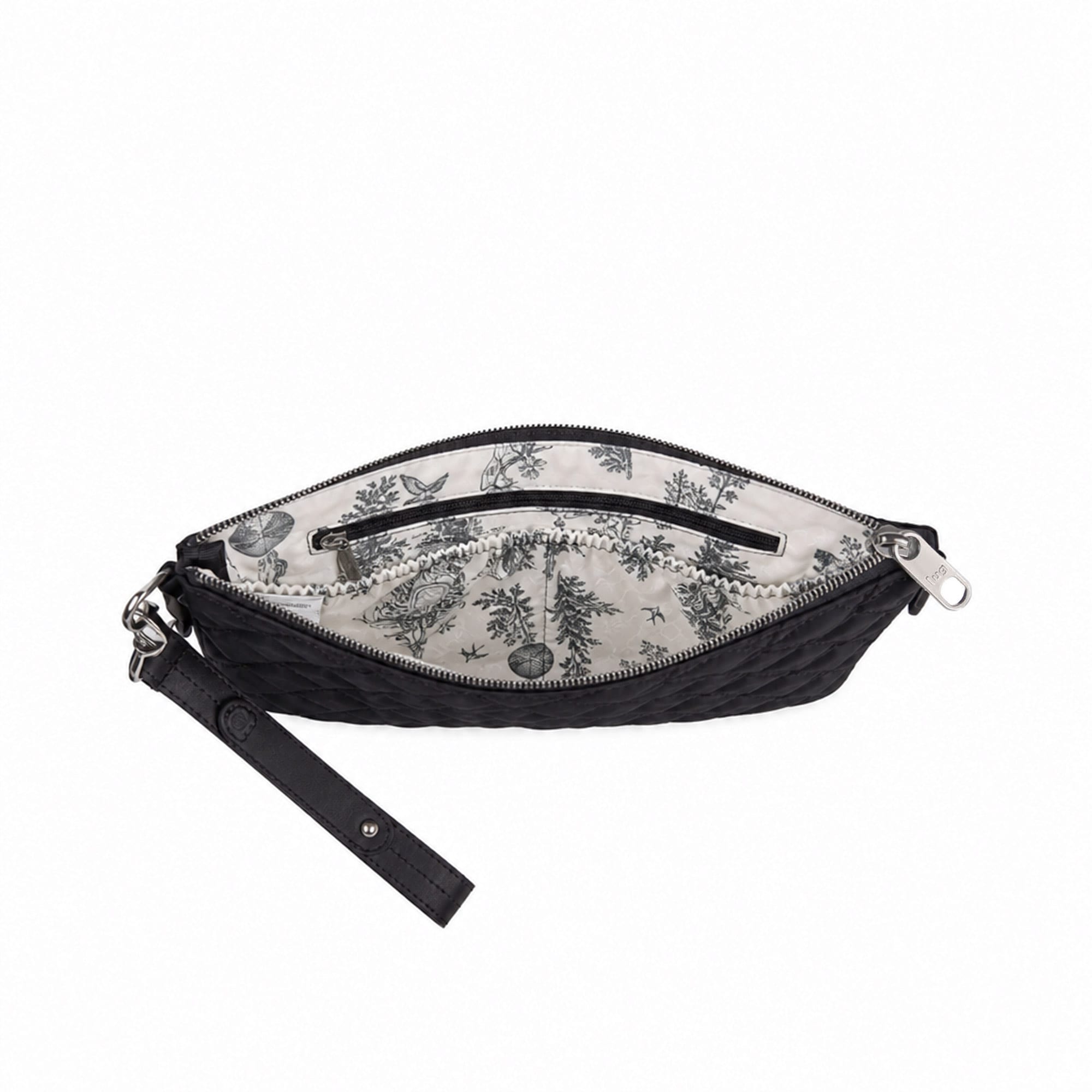 Ziplet 2 Wristlet RFID Wallet - BLACK - 26526_Ziplet_Black_Angle_04