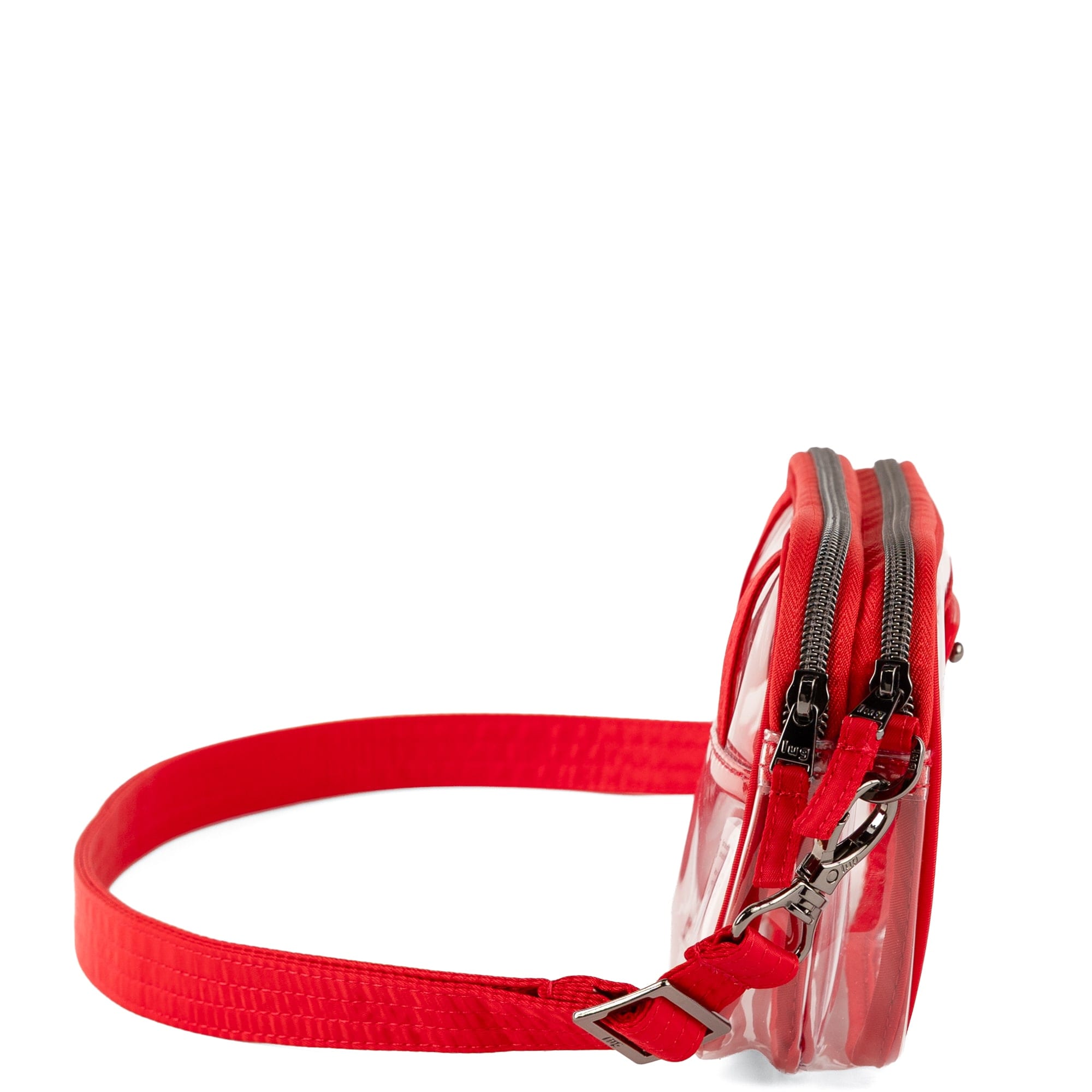 Coupe XL 2 Clearview Crossbody Bag - METALLIC CHAMPAGNE - 26618_CoupeXL2Clearview_PoppyRed_Angle_03