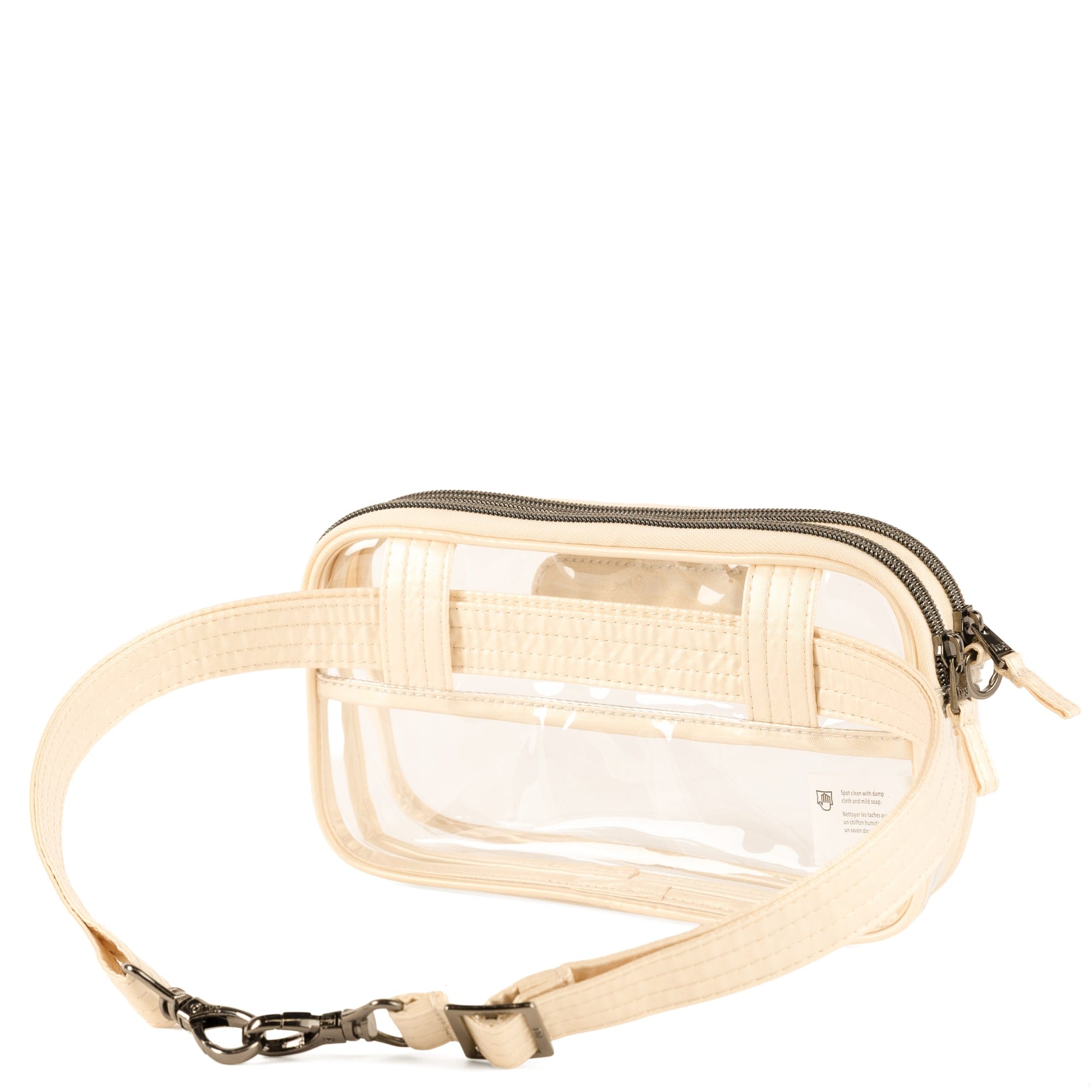 Coupe XL 2 Clearview Crossbody Bag - METALLIC CHAMPAGNE - 26619_CoupeXL2Clearview_MetallicChampagne_Angle_05