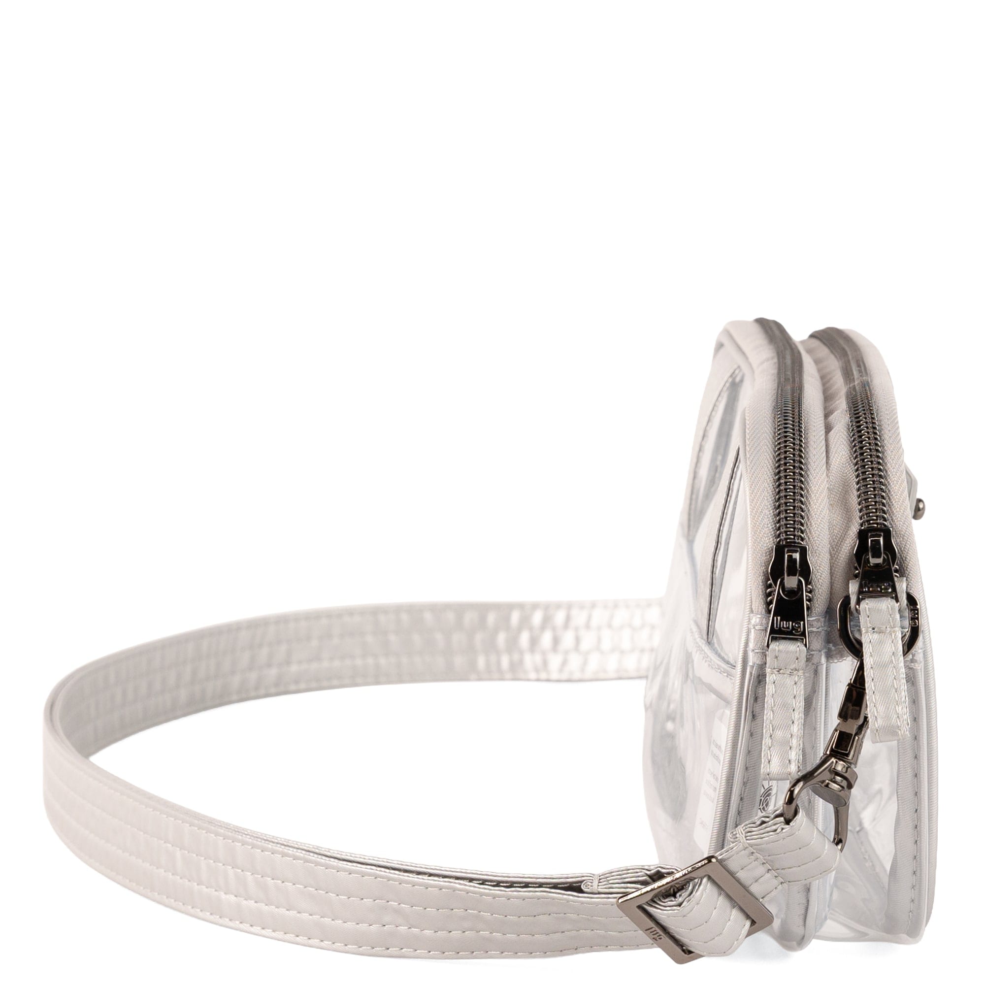 Coupe XL 2 Clearview Crossbody Bag - METALLIC SILVER - 26623_CoupeXL2Clearview_MetallicSilver_Angle_03