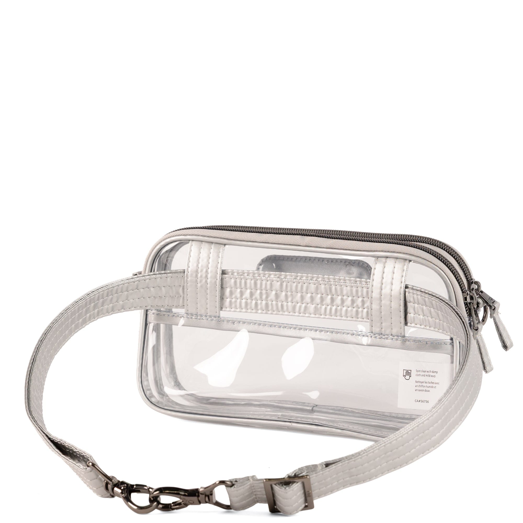 Coupe XL 2 Clearview Crossbody Bag - METALLIC SILVER - 26623_CoupeXL2Clearview_MetallicSilver_Angle_05