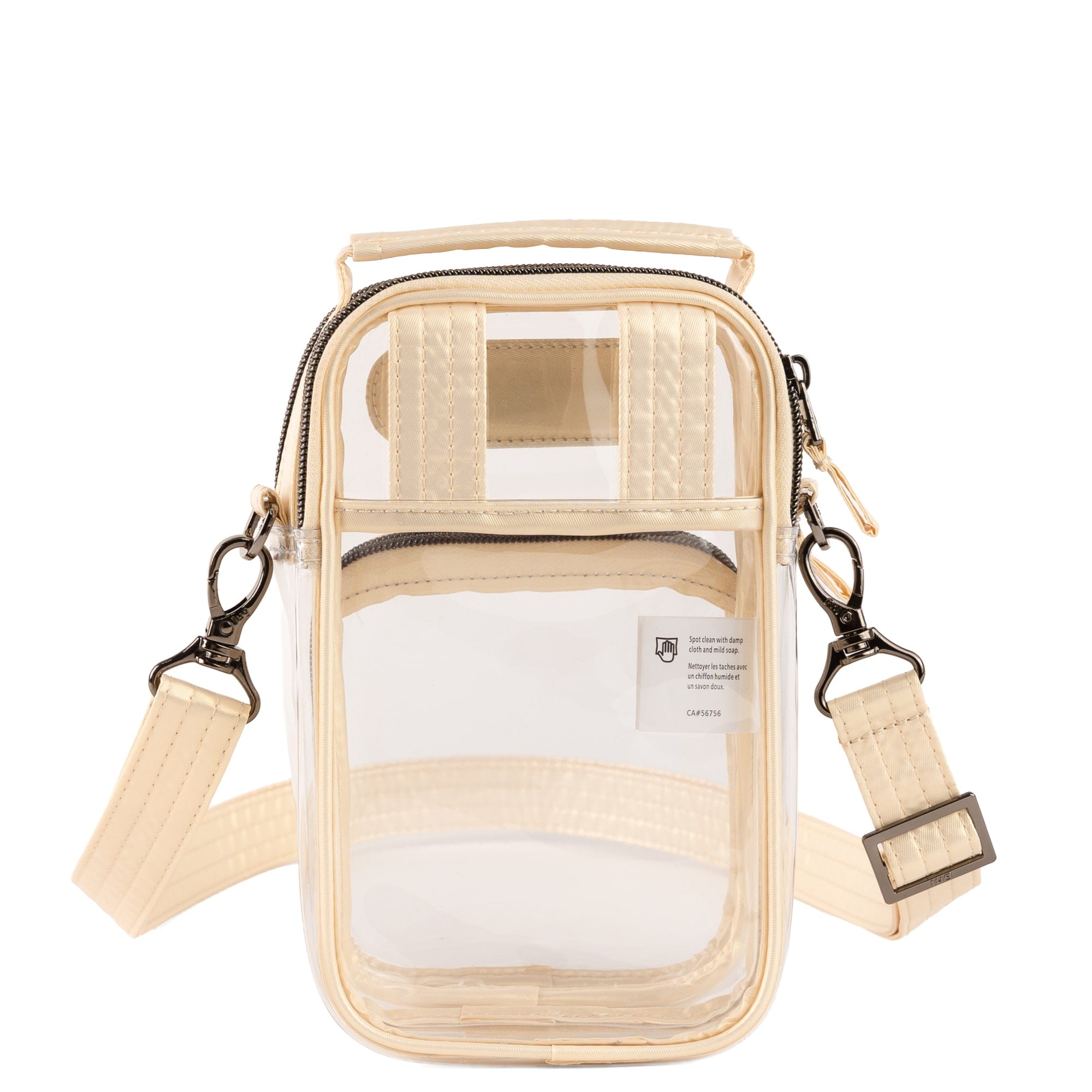 Skeeter Mini Clearview 2 Convertible Crossbody Bag - METALLIC CHAMPAGNE - 26628_SkeeterMiniClearview_MetallicChampagne_Angle_04