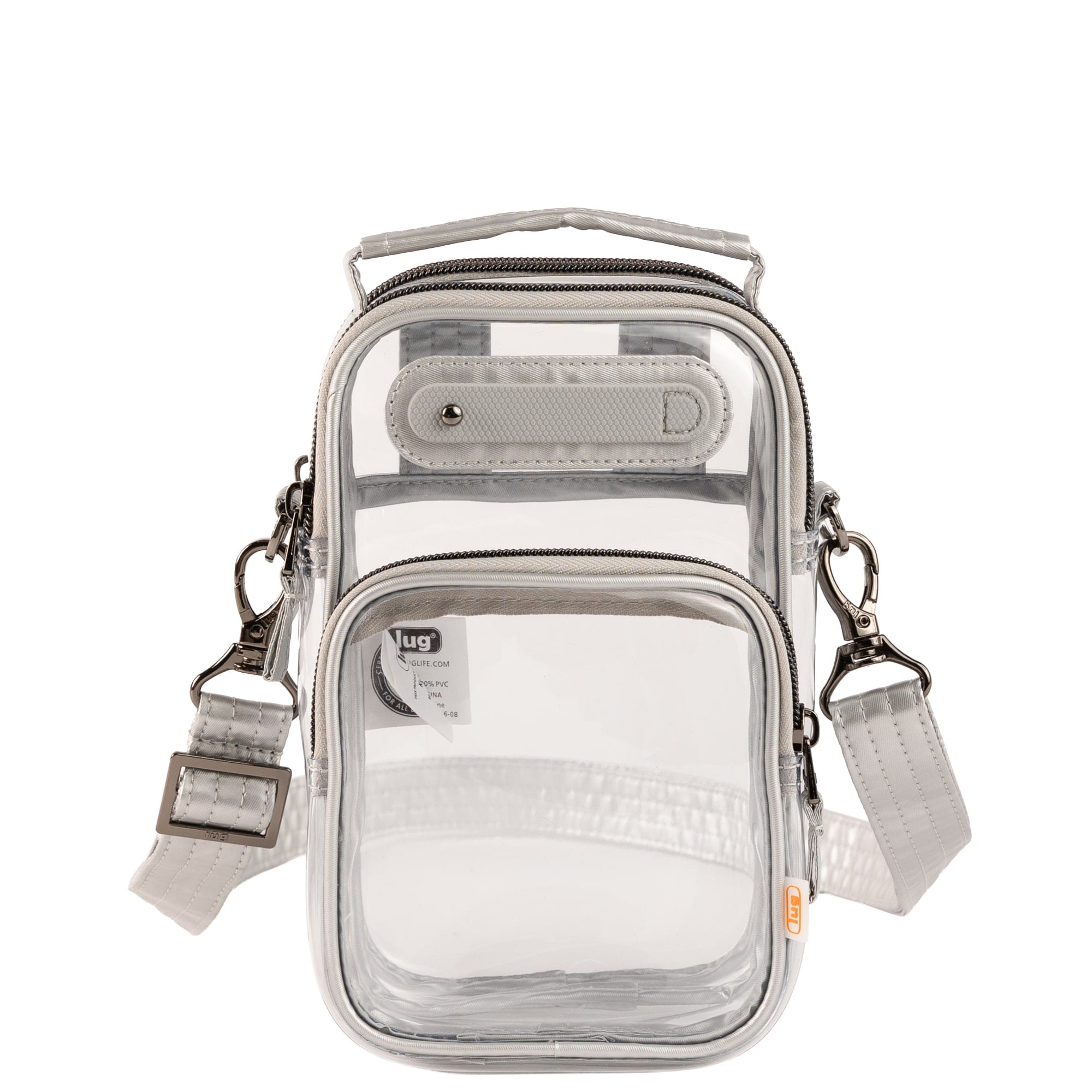Skeeter Mini Clearview 2 Convertible Crossbody Bag - METALLIC SILVER - 26632_SkeeterMiniClearview_MetallicSilver_Angle_01
