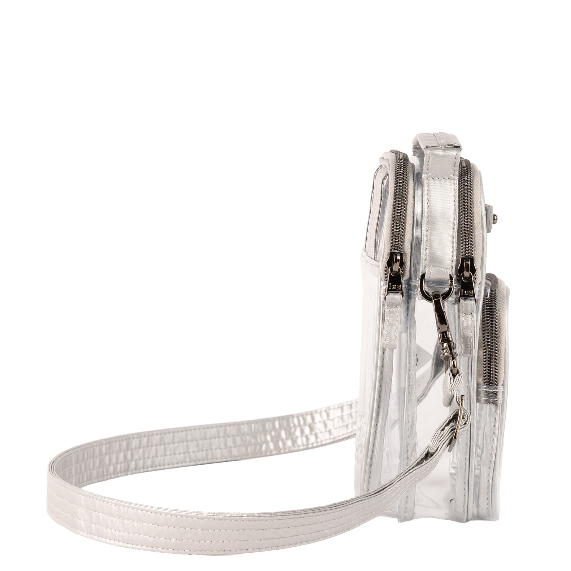 Skeeter Mini Clearview 2 Convertible Crossbody Bag - METALLIC SILVER - 26632_SkeeterMiniClearview_MetallicSilver_Angle_03