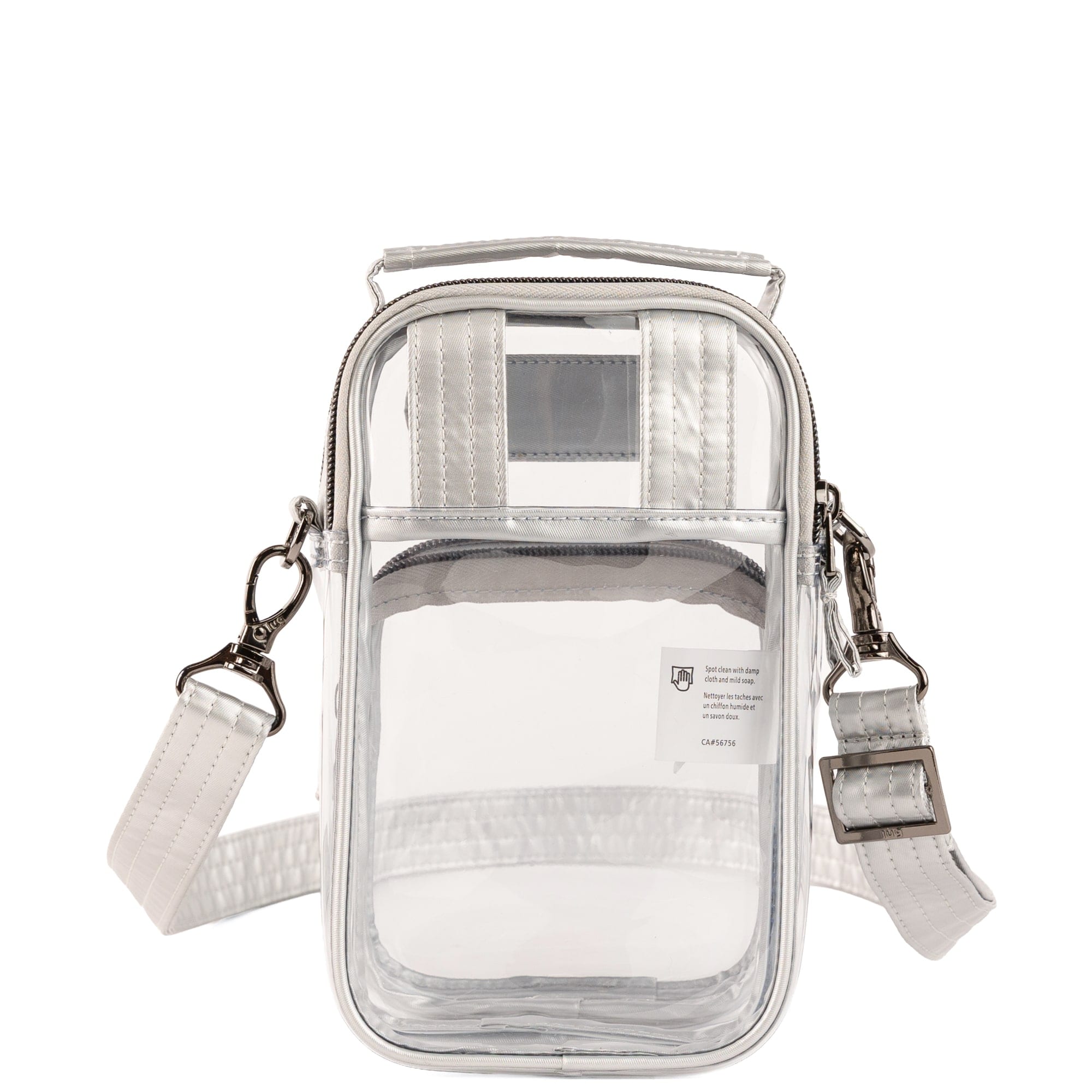 Skeeter Mini Clearview 2 Convertible Crossbody Bag - METALLIC SILVER - 26632_SkeeterMiniClearview_MetallicSilver_Angle_04