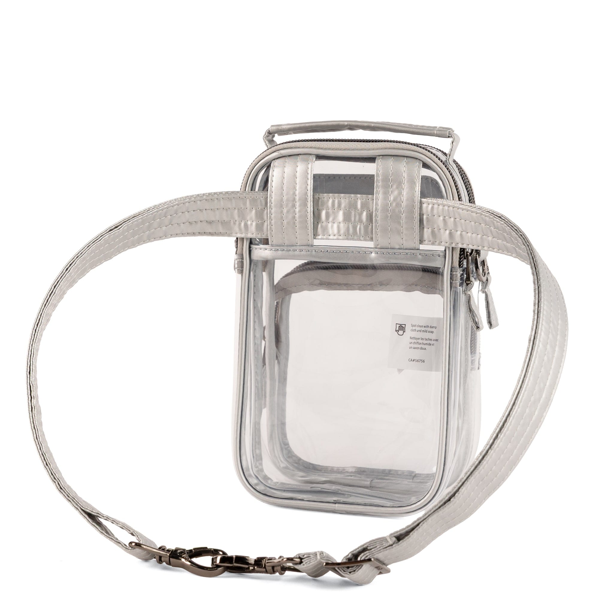 Skeeter Mini Clearview 2 Convertible Crossbody Bag - METALLIC SILVER - 26632_SkeeterMiniClearview_MetallicSilver_Angle_05