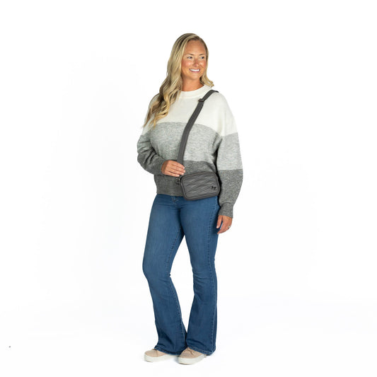Coupe Classic VL Convertible Crossbody Bag - - 26634_CoupeVL_StormGrey_BagProportion_01