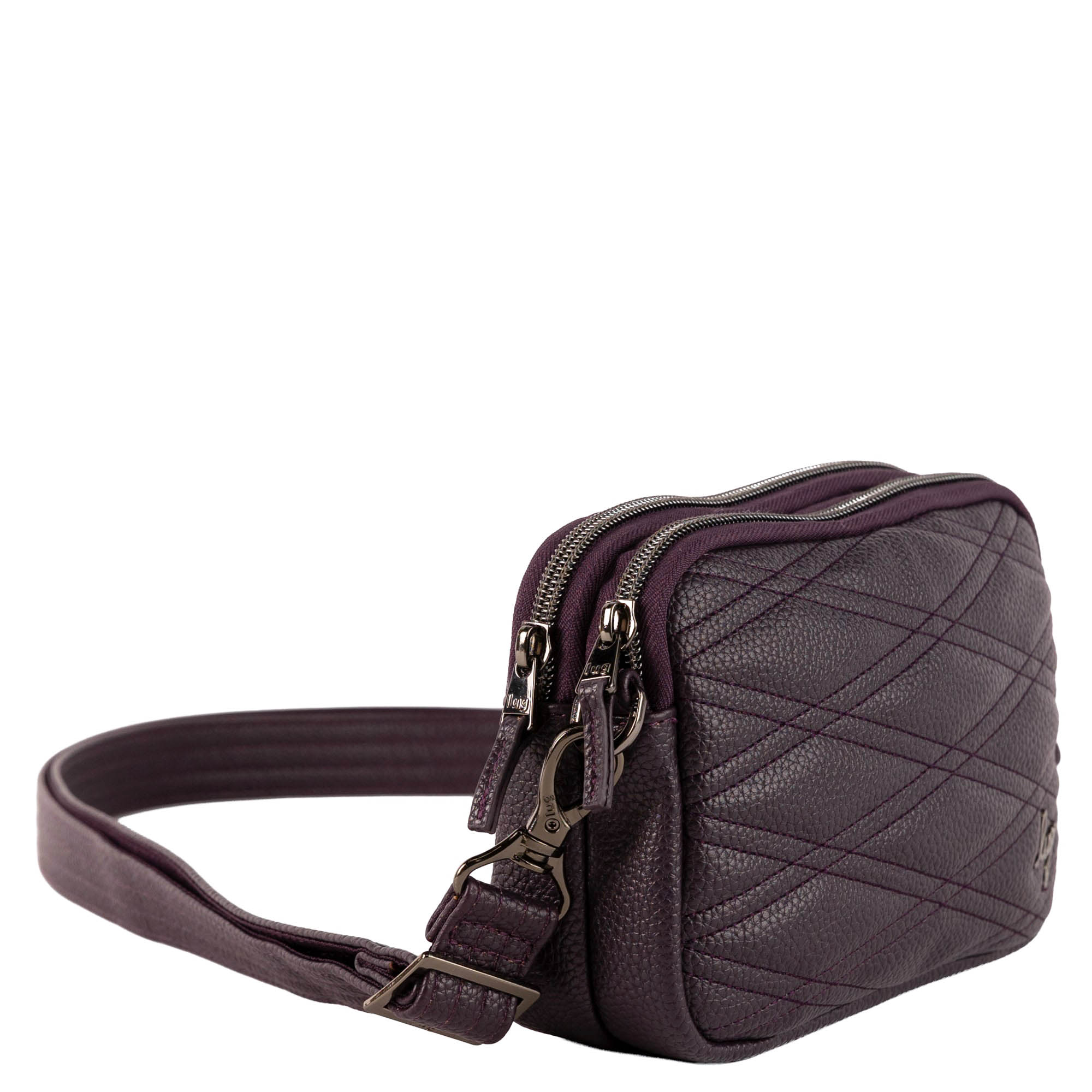 Coupe Classic VL Convertible Crossbody Bag - PLUM - 26635_CoupeVL_Plum_Angle_02