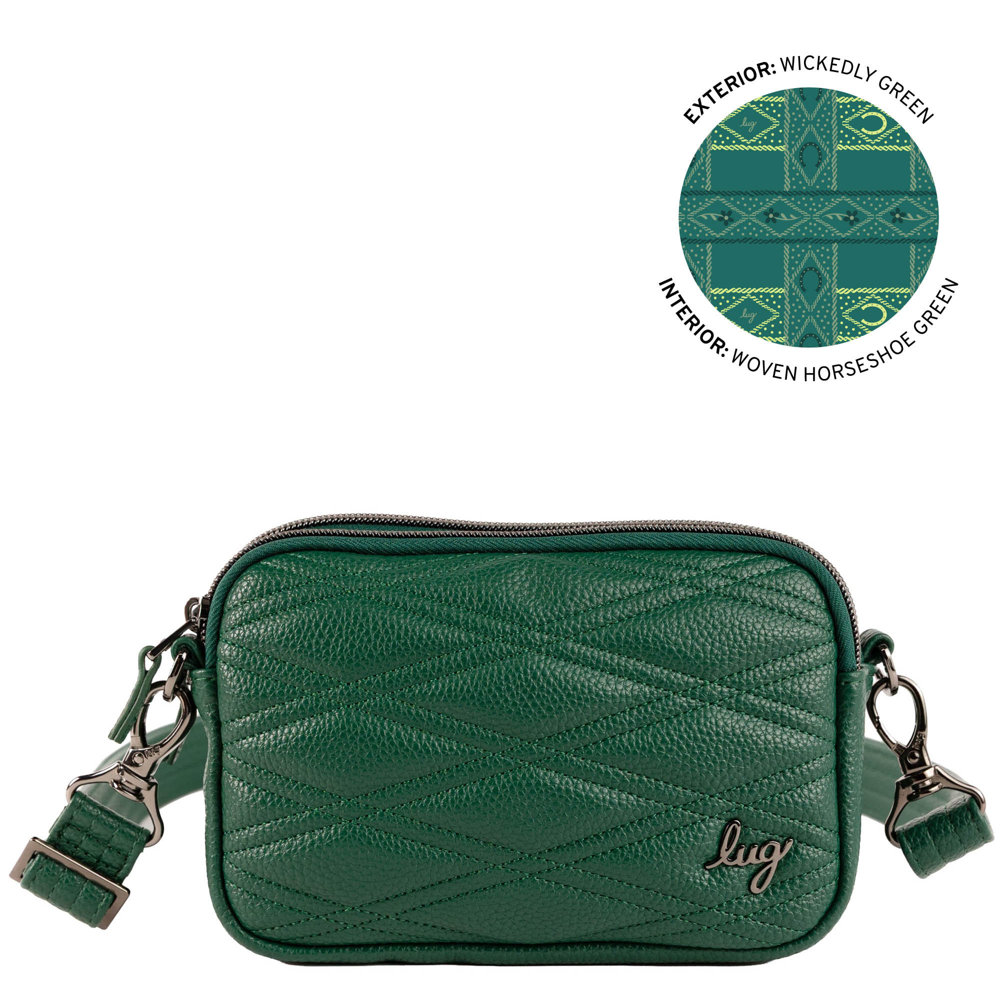 Coupe Classic VL Convertible Crossbody Bag - WICKEDLY GREEN - 26637_CoupeVL_WickedlyGreen_Angle_01