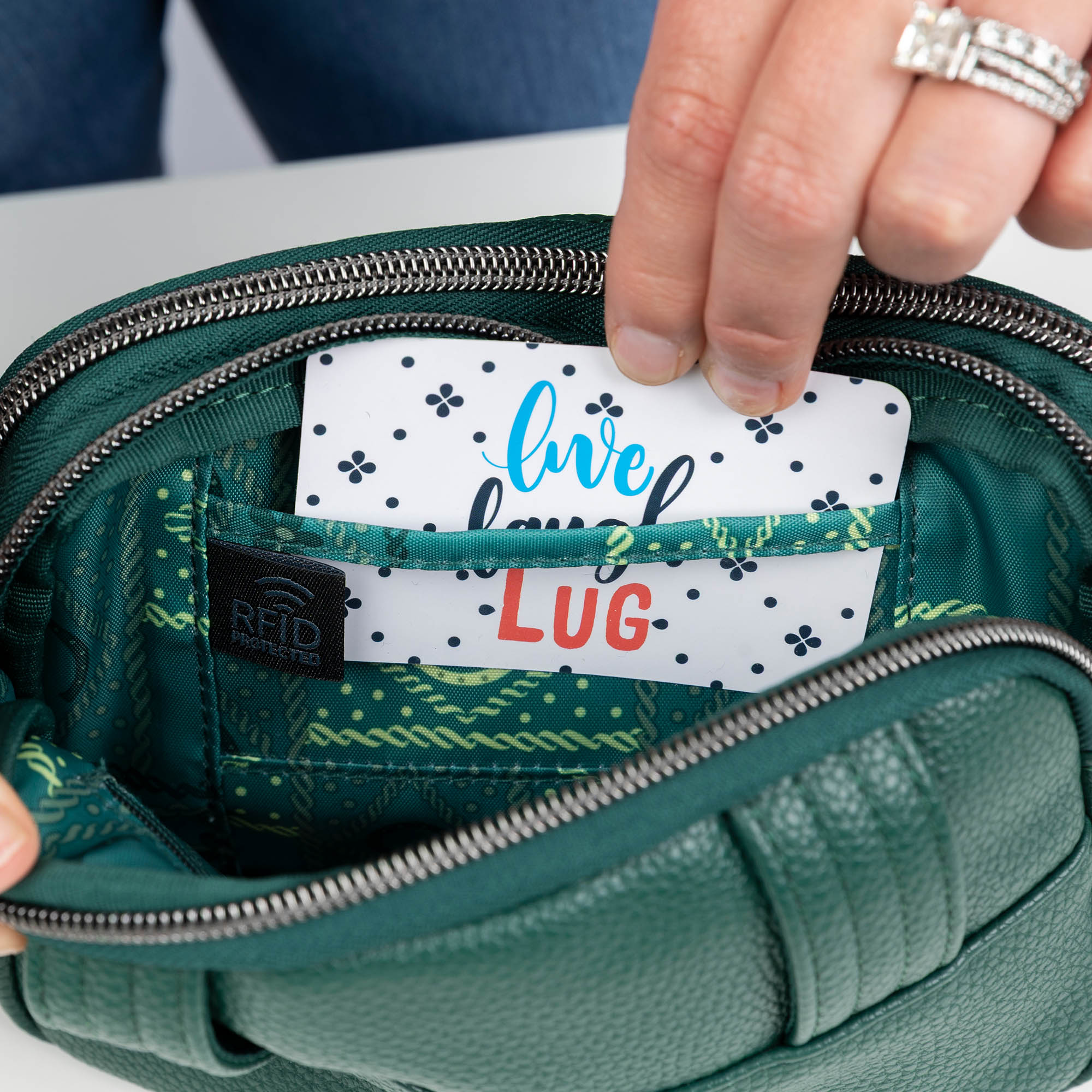 Coupe Classic VL Convertible Crossbody Bag - - 26637_CoupeVL_WickedlyGreen_Lifestyle_02