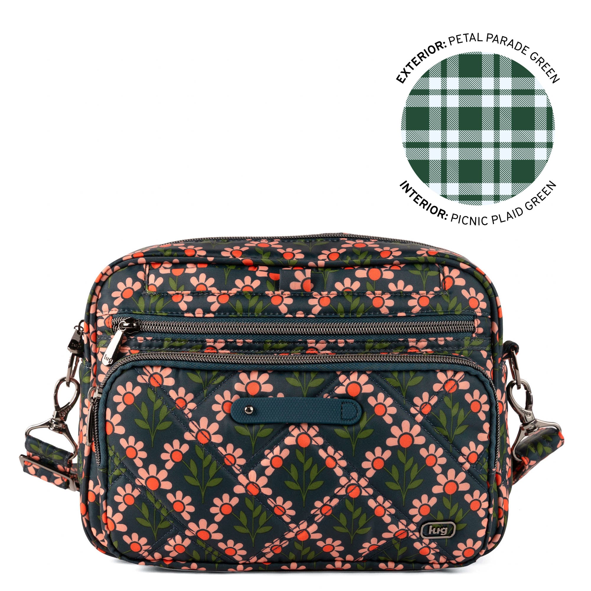 Carousel XL LE Crossbody Bag - PETAL PARADE GREEN - 26643_CarouselXL_LE_PetalParadeGreen_Angle_01