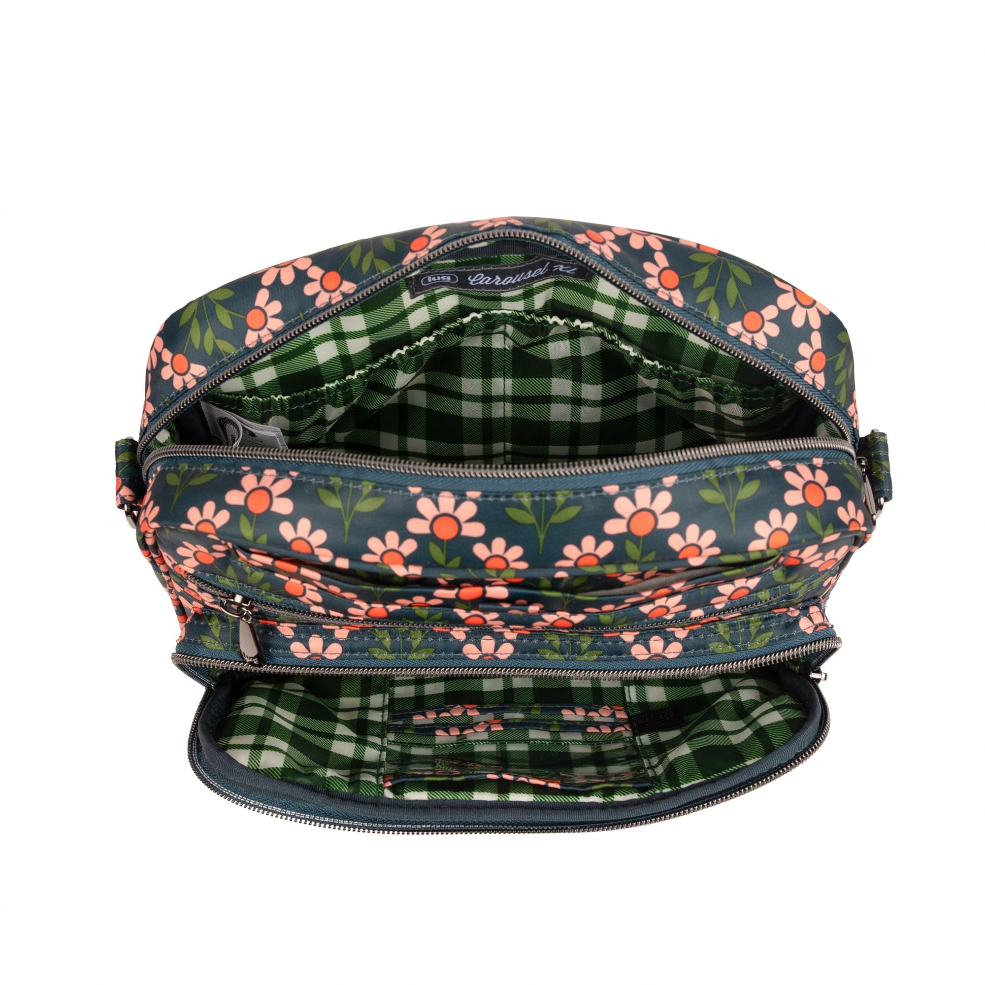 Carousel XL LE Crossbody Bag - PETAL PARADE GREEN - 26643_CarouselXL_LE_PetalParadeGreen_Angle_05
