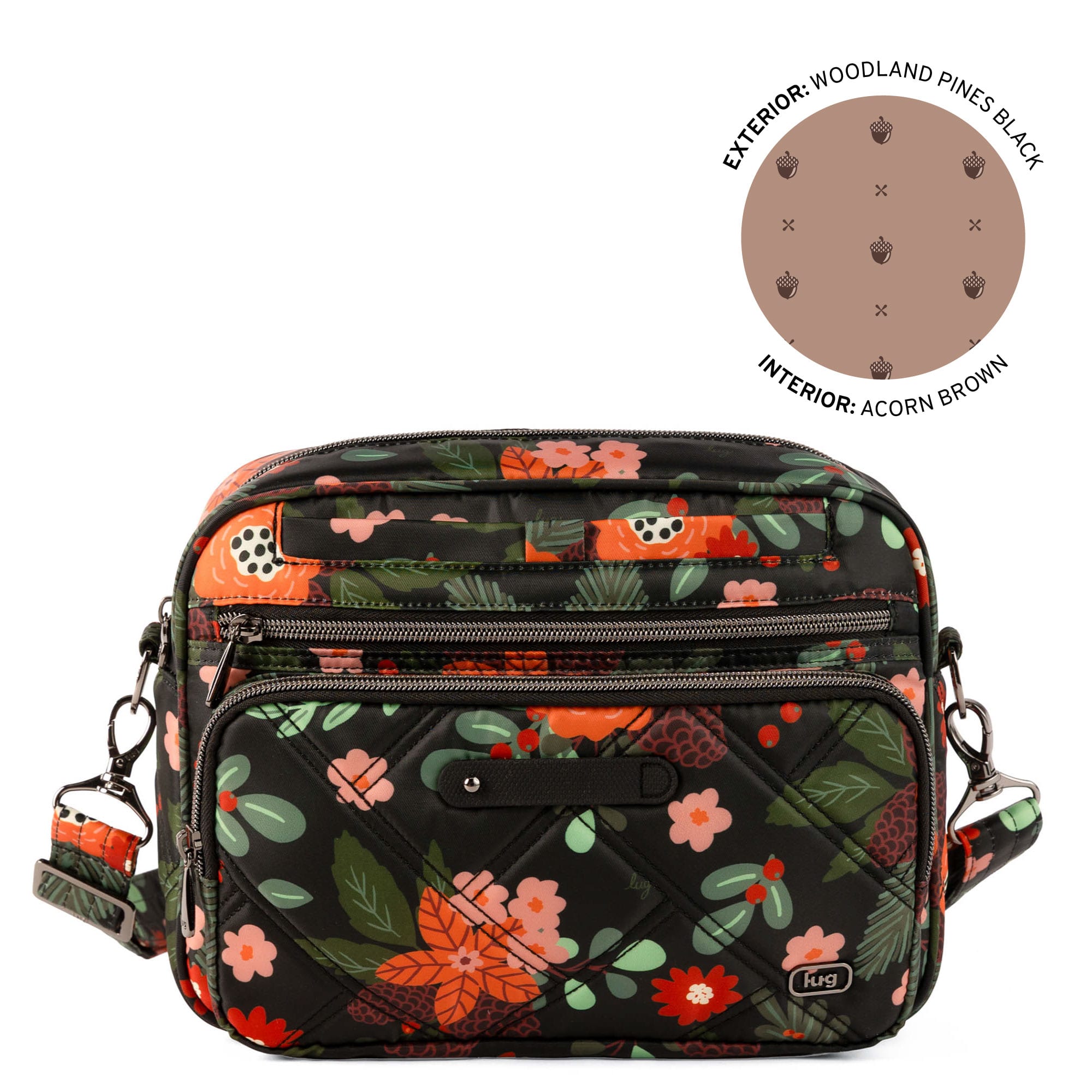 Carousel XL LE Crossbody Bag - WOODLAND PINES BLACK - 26645_CarouselXL_LE_WoodlandsPineBlack_Angle_01