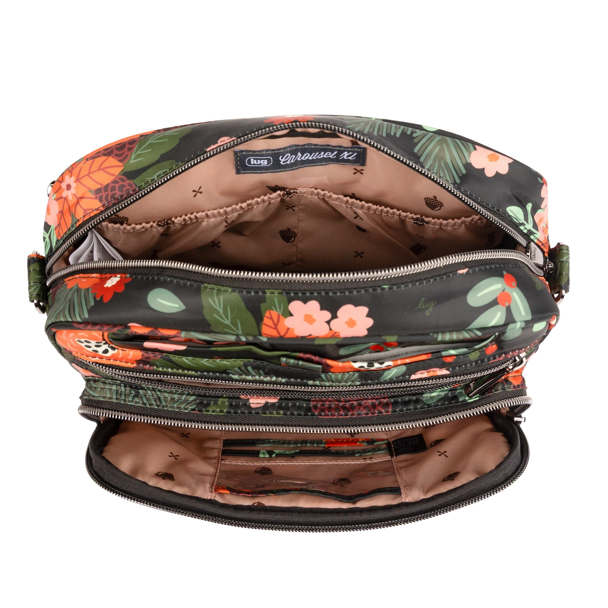 Carousel XL LE Crossbody Bag - WOODLAND PINES BLACK - 26645_CarouselXL_LE_WoodlandsPineBlack_Angle_05