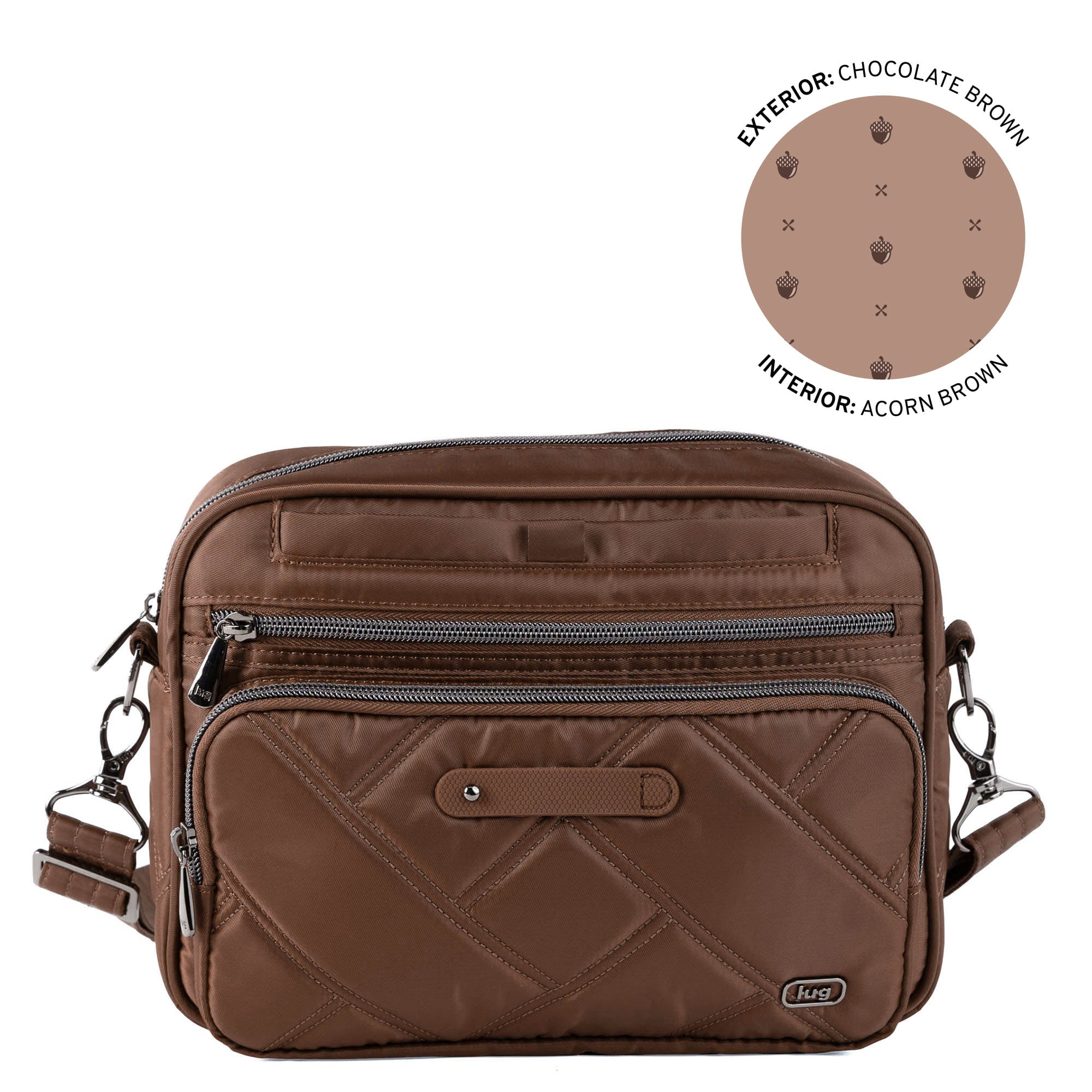 Carousel XL LE Crossbody Bag - CHOCOLATE BROWN - 26649_CarouselXL_LE_ChocolateBrown_Angle_01