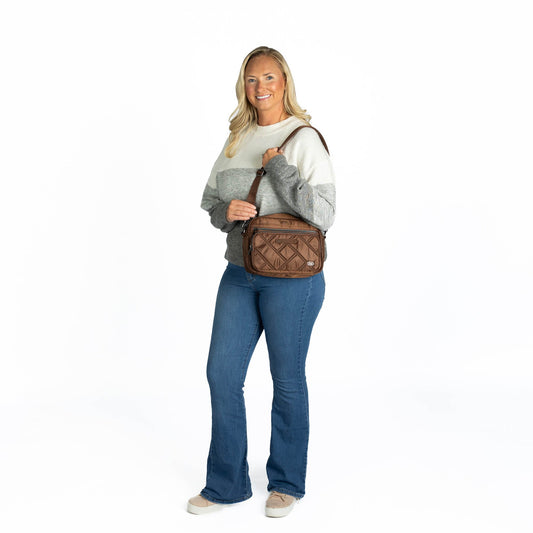Carousel XL LE Crossbody Bag - - 26649_CarouselXL_LE_ChocolateBrown_BagProportion_01