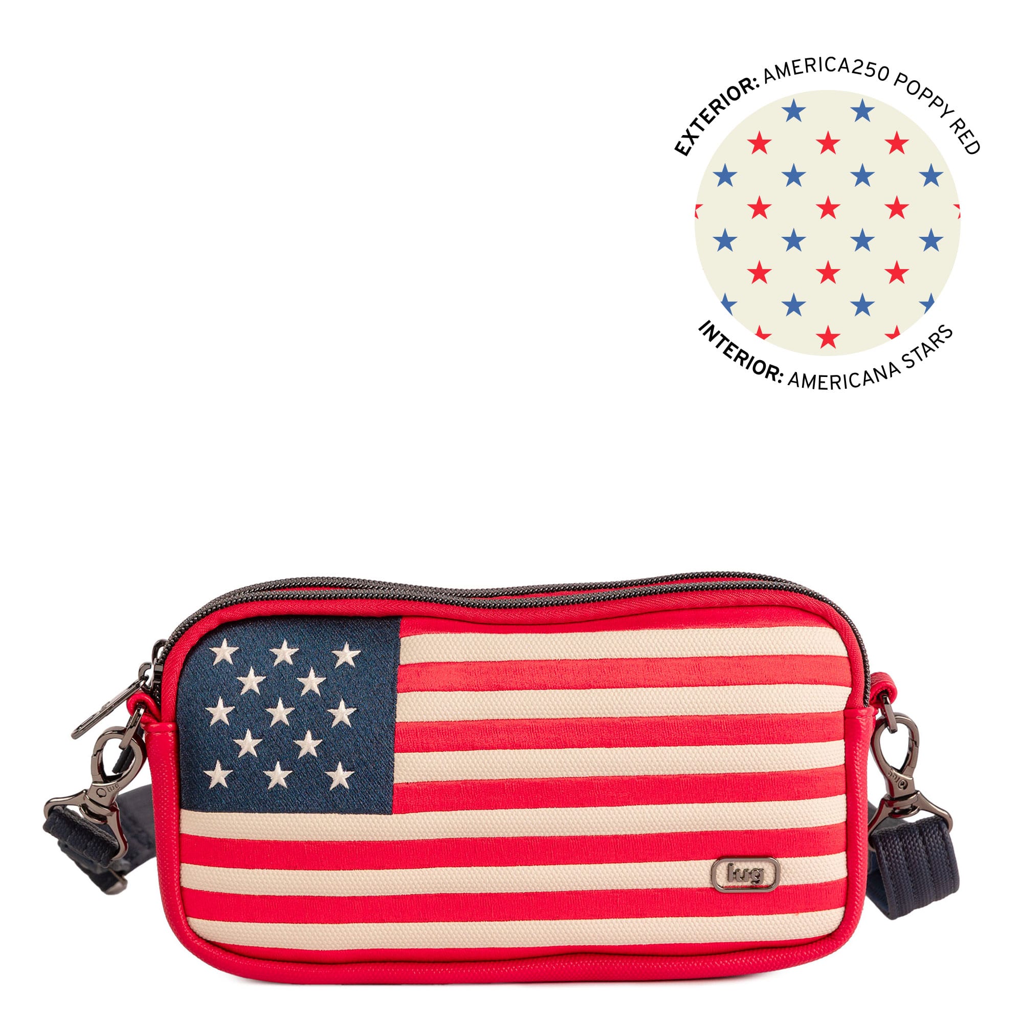 America250 x Lug Coupe XL Matte Luxe VL Crossbody - AMERICAN FLAG POPPY RED - 26679_CoupeXL-ML_America250_PoppyRed_01