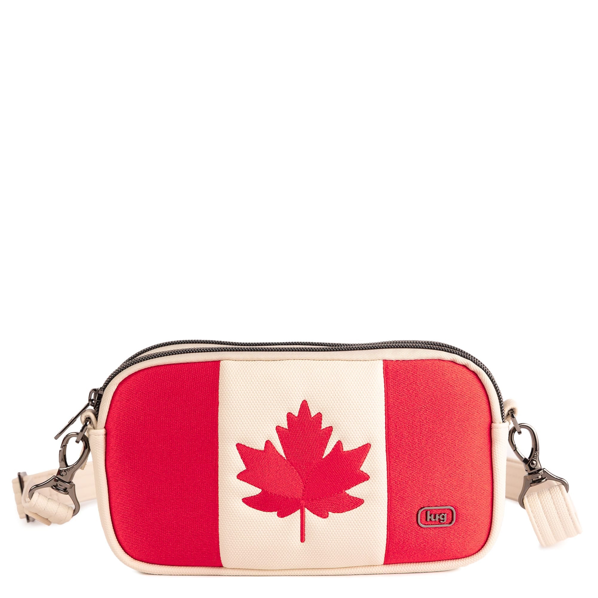 Maple Leaf Edition Coupe XL Matte Luxe VL Crossbody - - 26682_CoupeXLMatteLuxeFlag_CanadaMacadamia_Angle_01_d81k1t