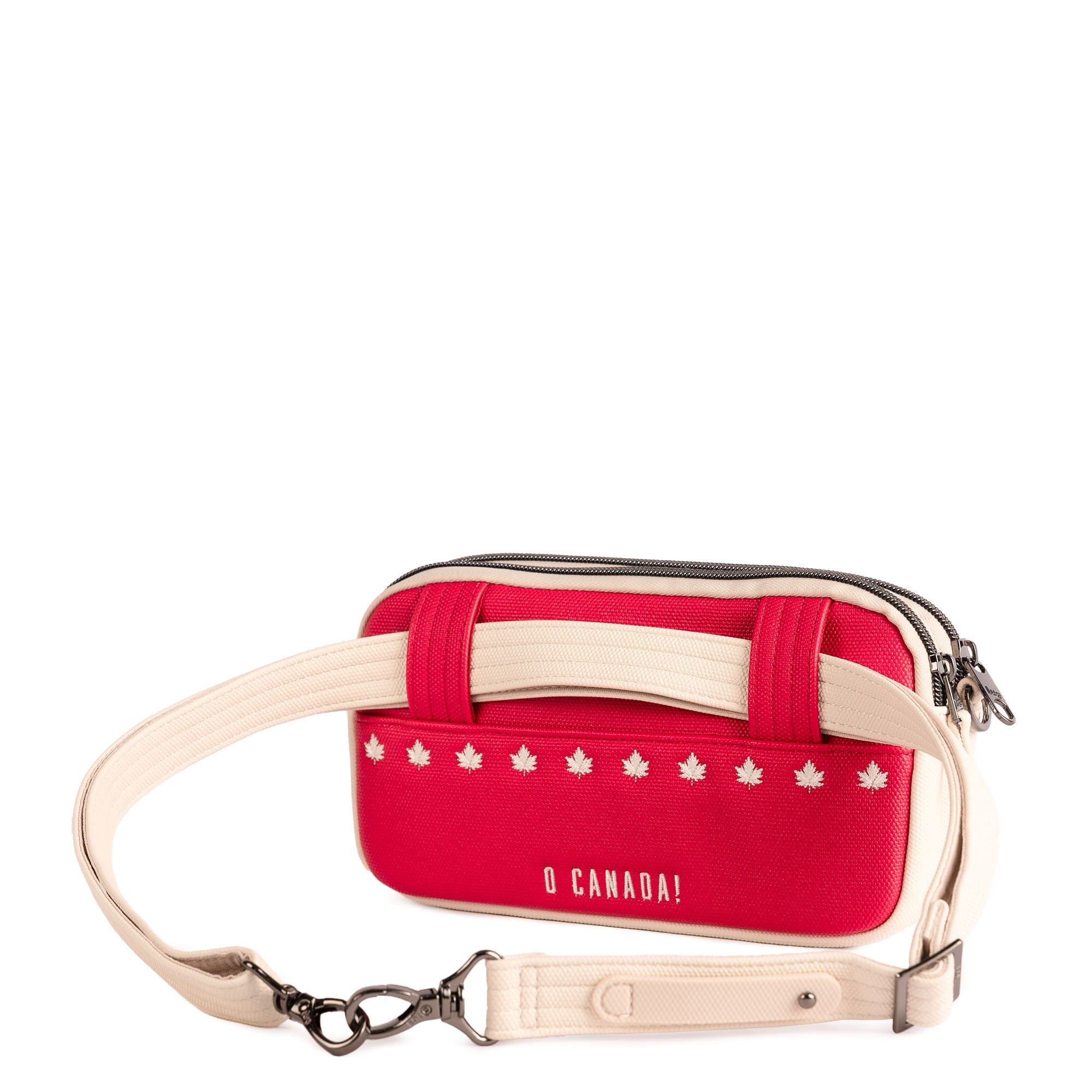 Maple Leaf Edition Coupe XL Matte Luxe VL Crossbody - CANADIAN FLAG MACADAMIA - 26682_CoupeXLMatteLuxeFlag_CanadaMacadamia_Angle_05