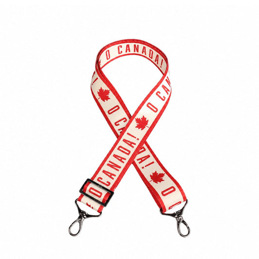 Patriotic 1.5" Webbed Strap - O CANADA RED - 26706_PatrioticStrap_OCanadaRed_Angle_01