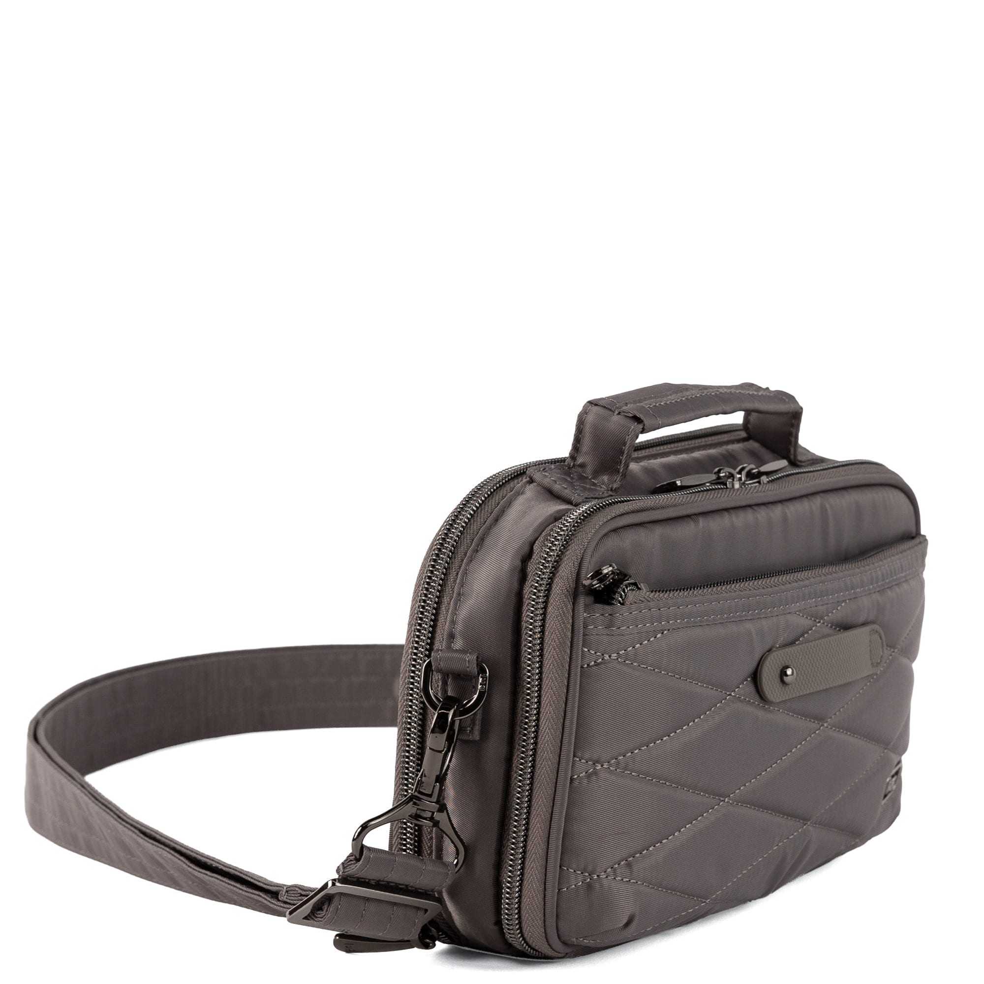Legacy Collection Roundabout Crossbody Bag - STORM GREY - 26724_LegacyRoundabout_StormGrey_Angle_02
