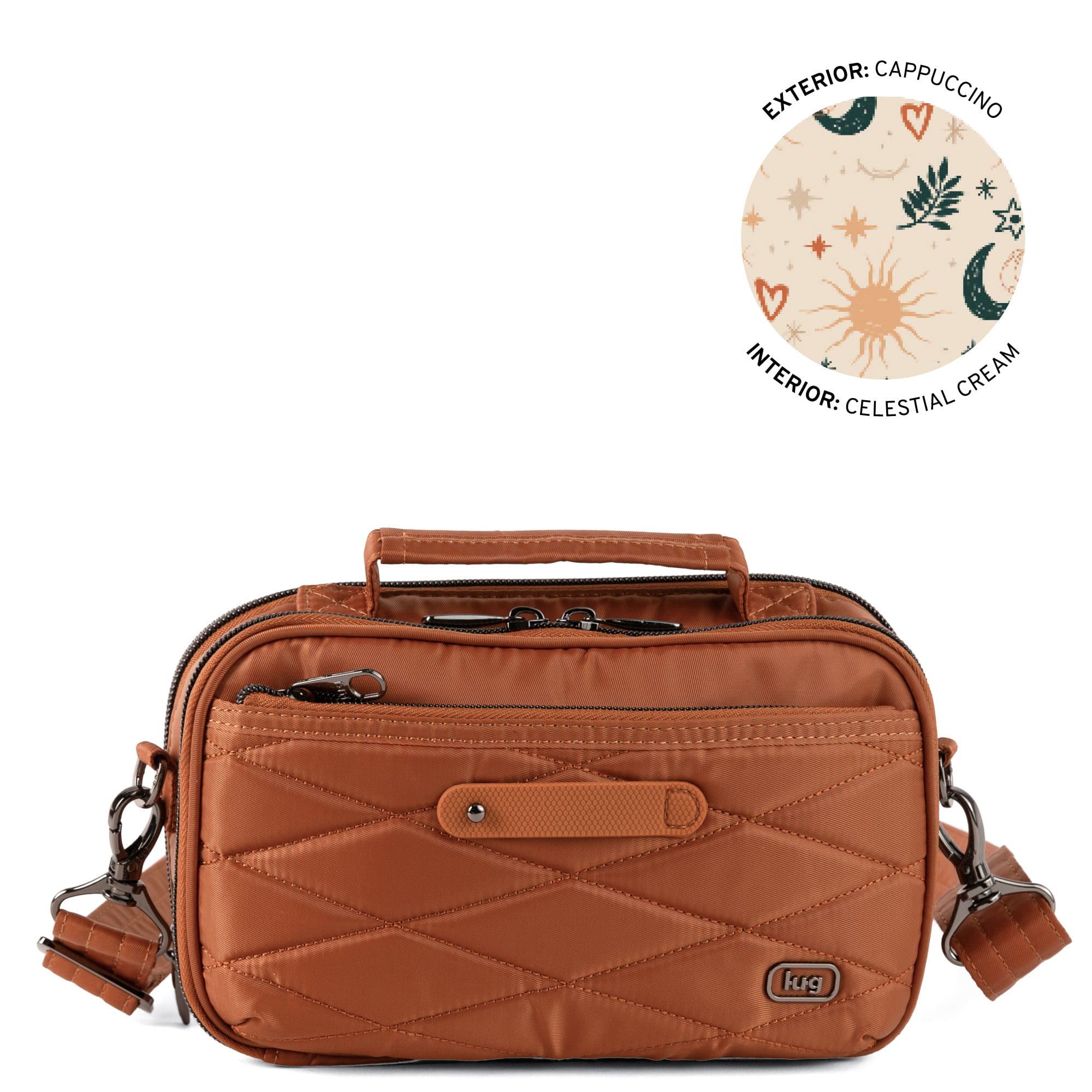 Legacy Collection Roundabout Crossbody Bag - CAPPUCCINO - 26726_LegacyRoundabout_Cappuccino_Angle_01