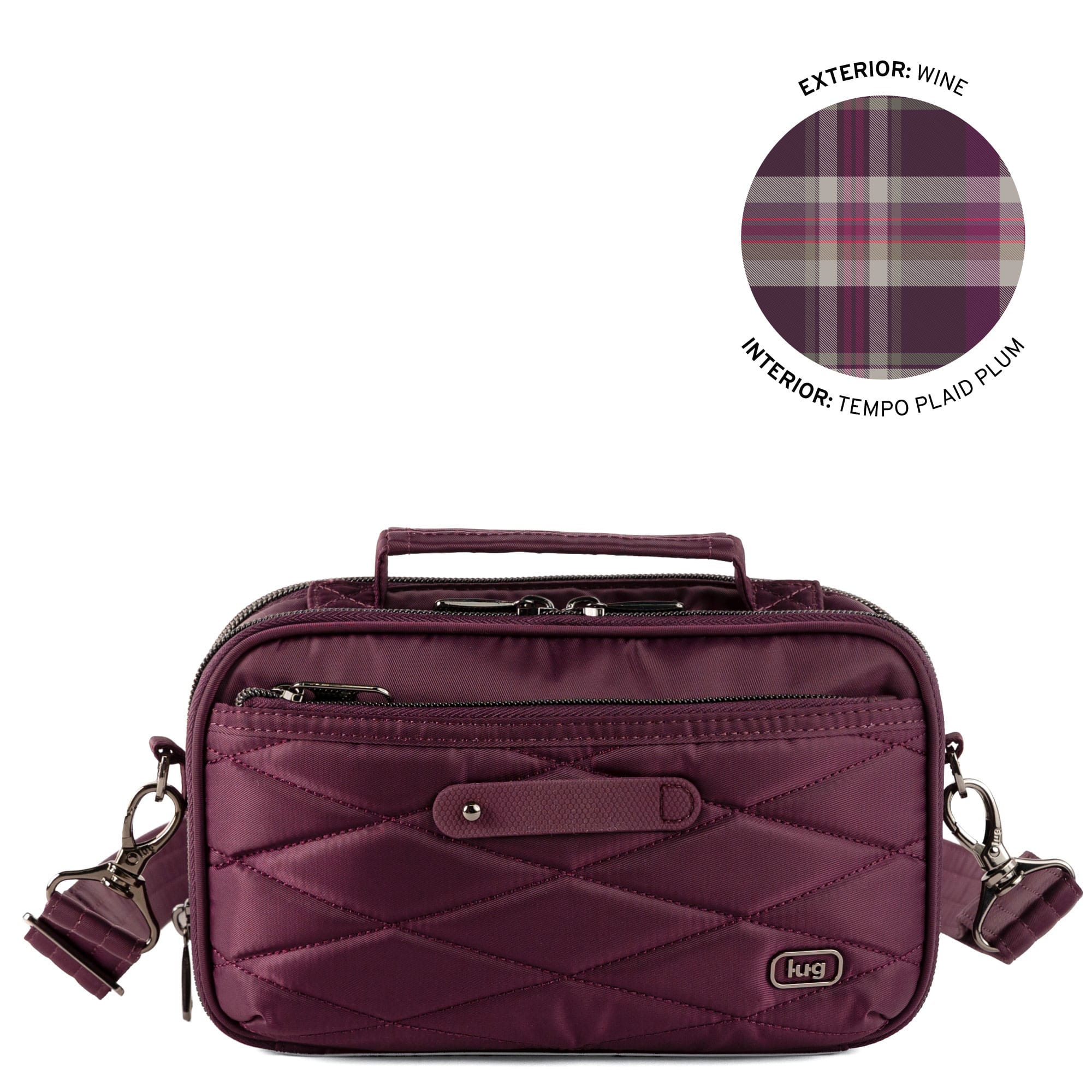 Legacy Collection Roundabout Crossbody Bag - WINE - 26730_LegacyRoundabout_Wine_Angle_01