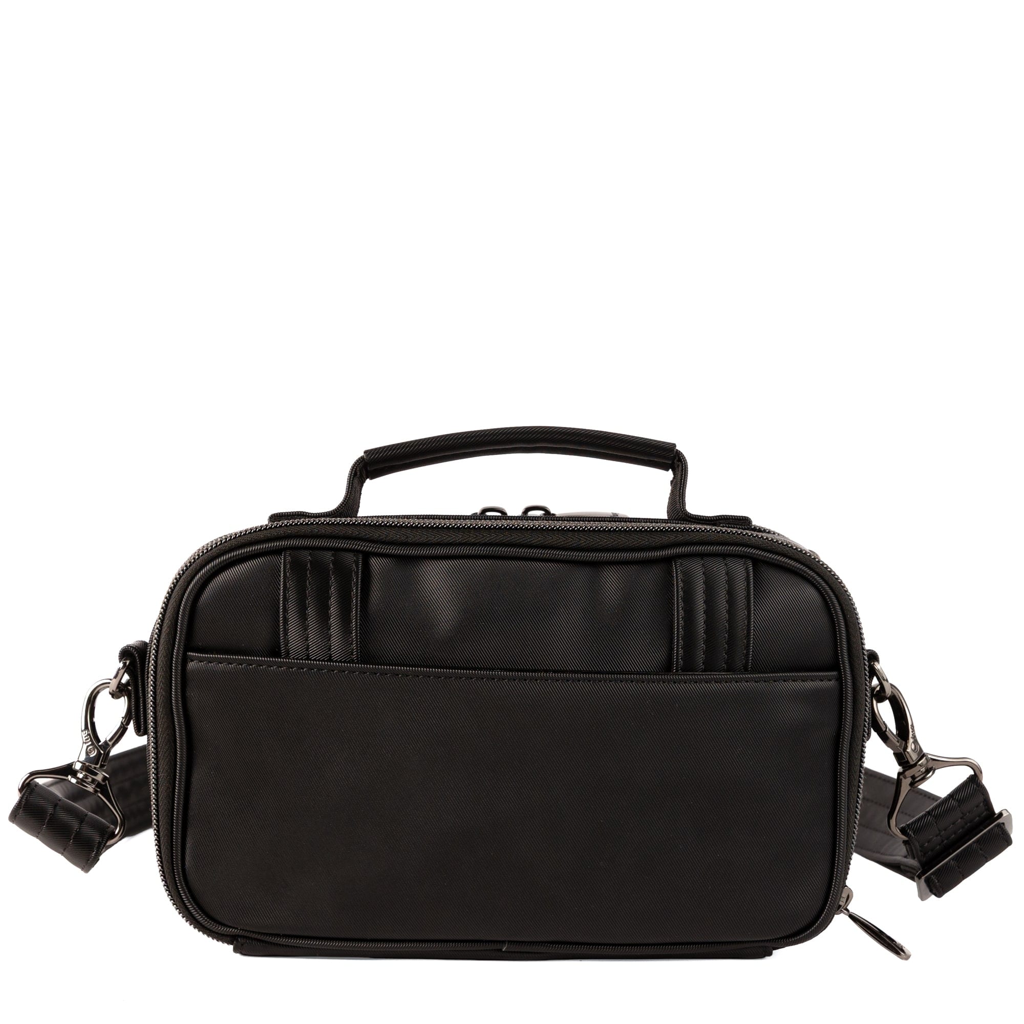 Legacy Collection Roundabout Satin Luxe VL Crossbody Bag - BLACK - 26732_LegacyRoundaboutSatinLuxe_Black_Angle_04