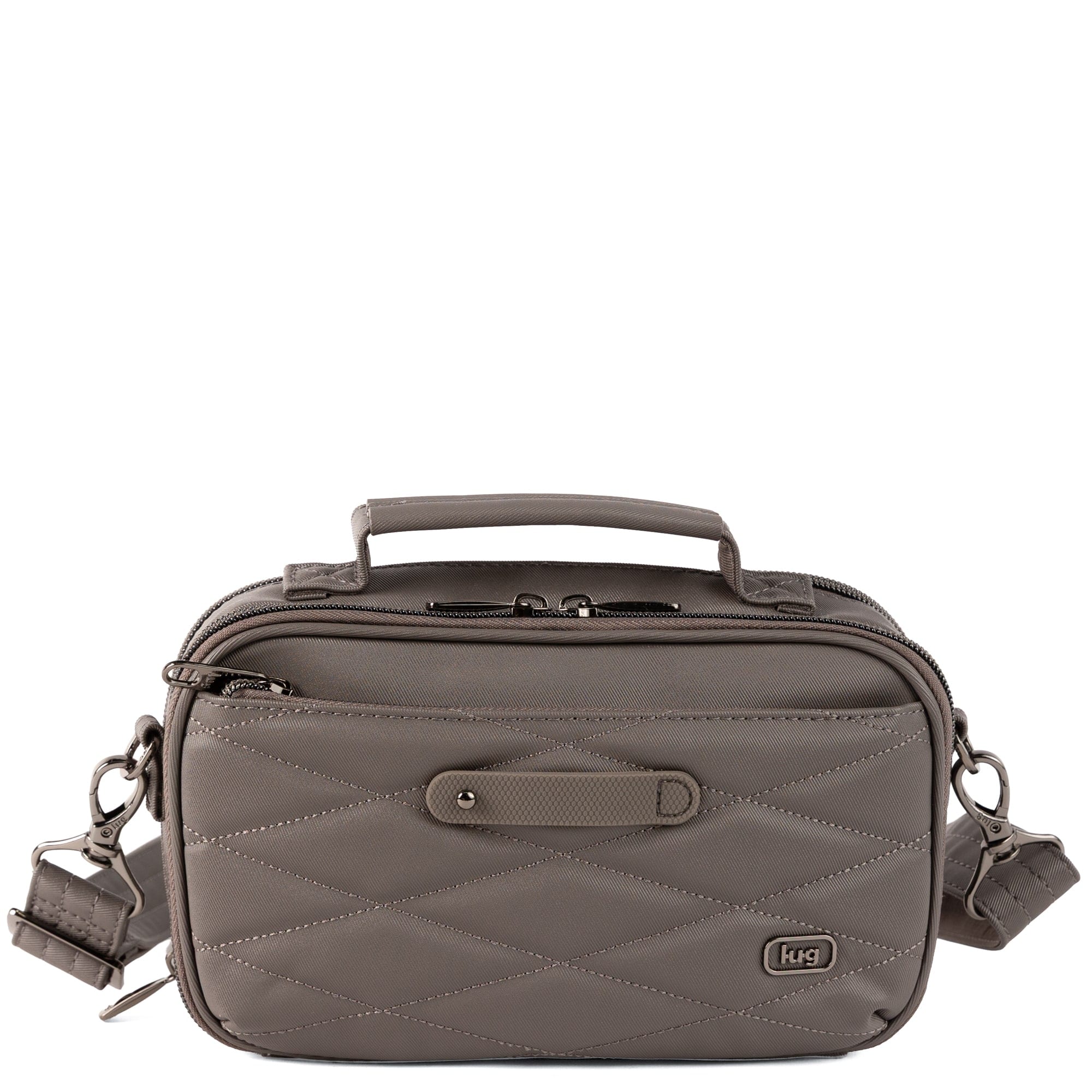 Legacy Collection Roundabout Satin Luxe VL Crossbody Bag - - 26733_LegacyRoundaboutSatinLuxe_StormGrey_Angle_01