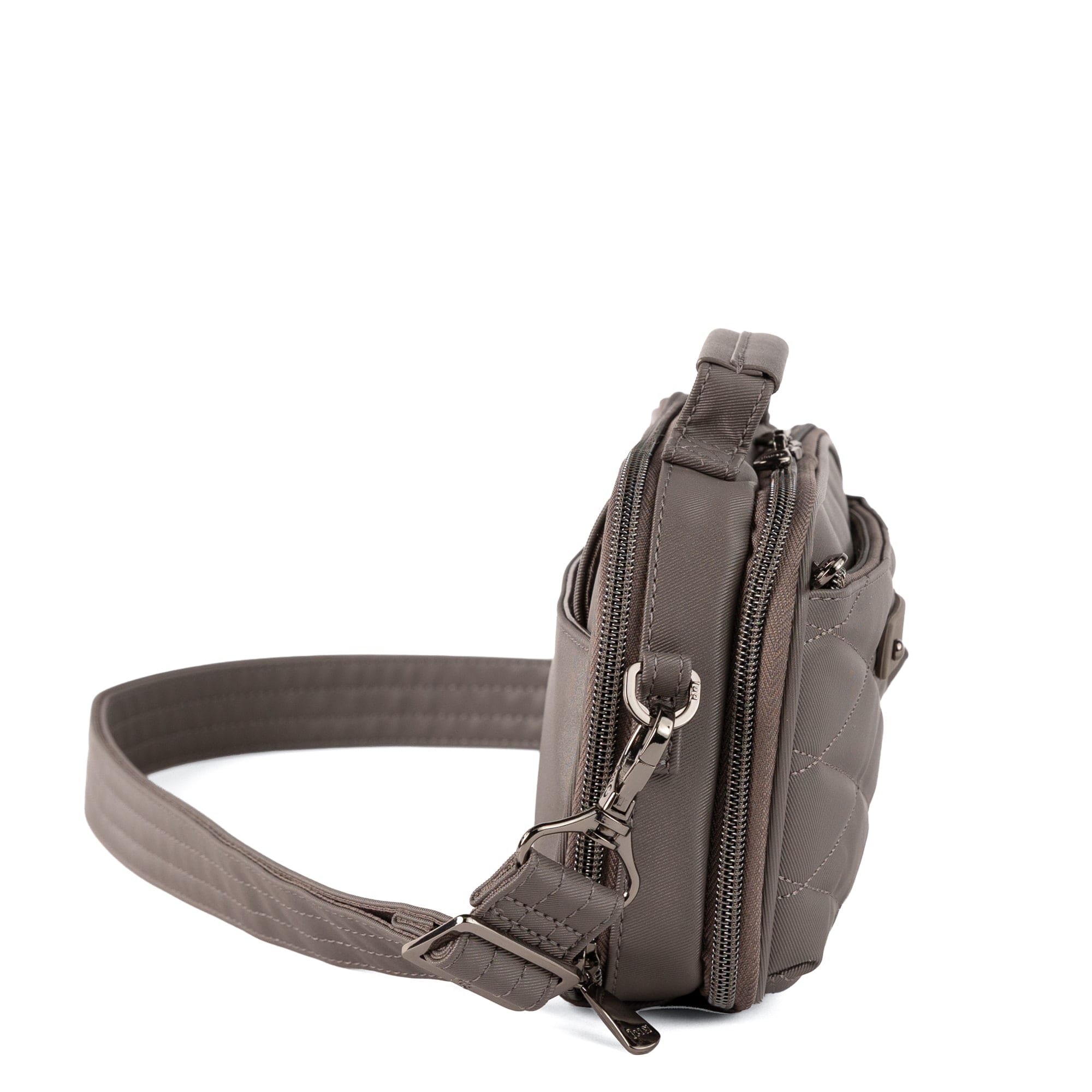 Legacy Collection Roundabout Satin Luxe VL Crossbody Bag - STORM GREY - 26733_LegacyRoundaboutSatinLuxe_StormGrey_Angle_03