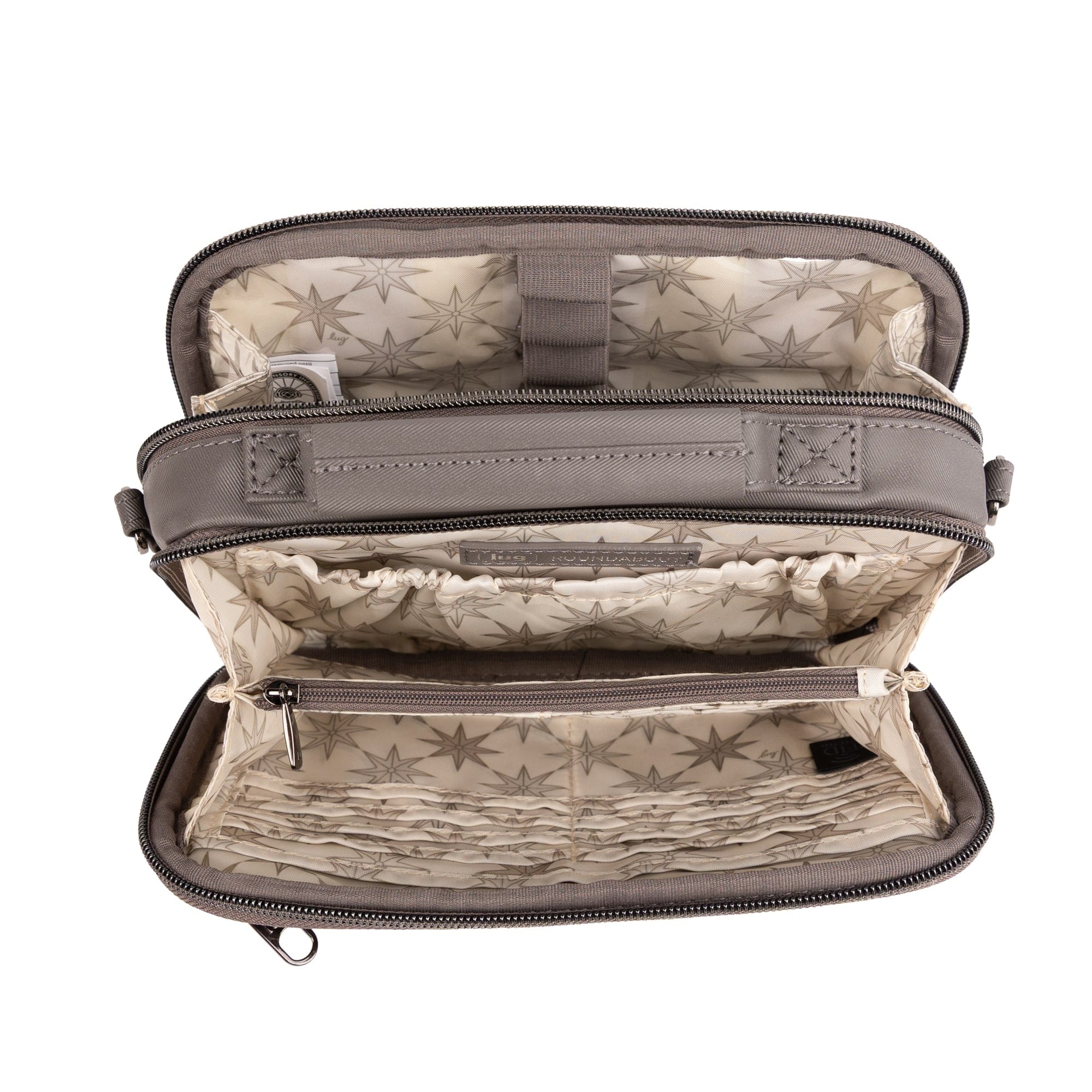 Legacy Collection Roundabout Satin Luxe VL Crossbody Bag - STORM GREY - 26733_LegacyRoundaboutSatinLuxe_StormGrey_Angle_06