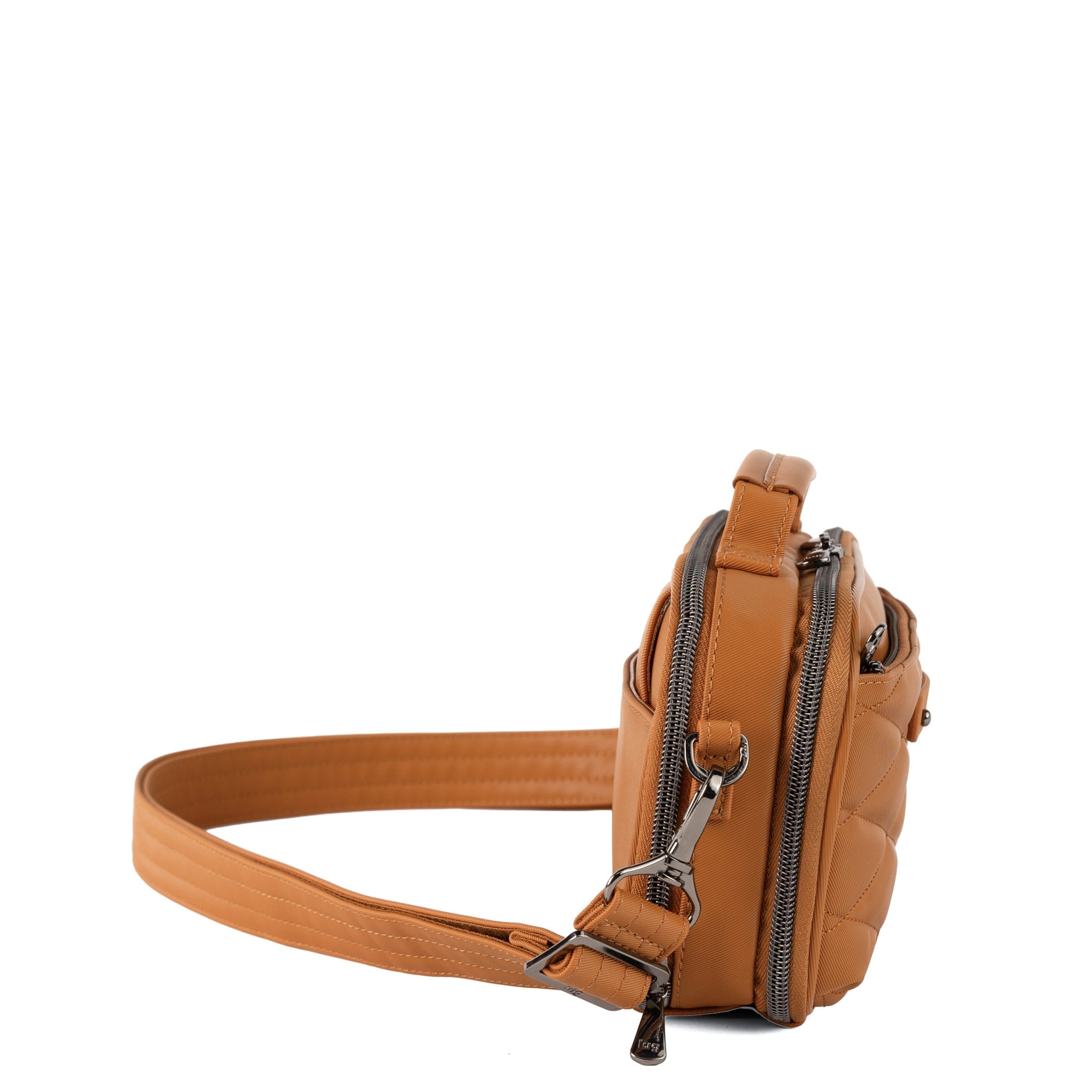Legacy Collection Roundabout Satin Luxe VL Crossbody Bag - CAPPUCCINO - 26735_LegacyRoundaboutSatinLuxe_Cappuccino_Angle_03