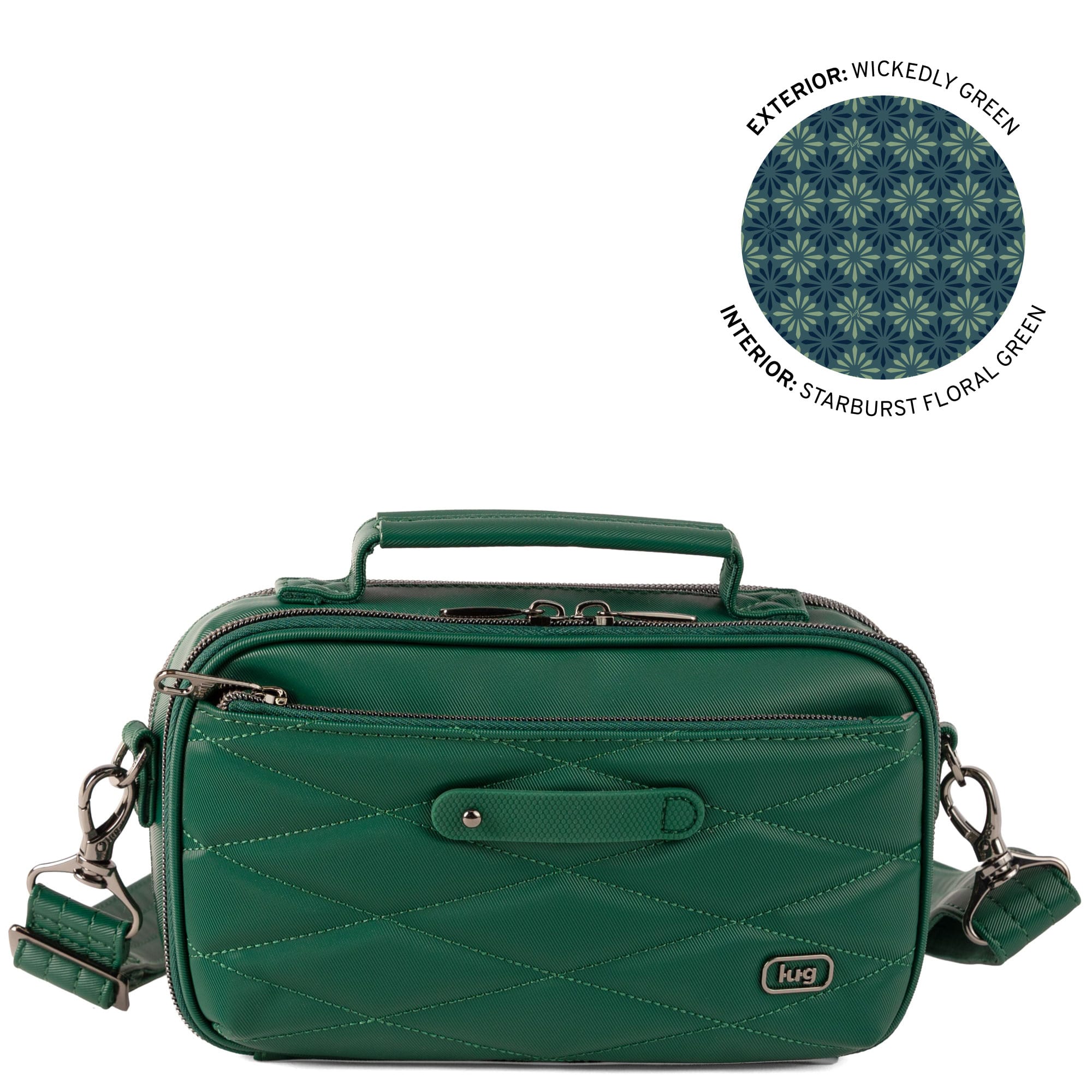Legacy Collection Roundabout Satin Luxe VL Crossbody Bag - WICKEDLY GREEN - 26736_LegacyRoundaboutSatinLuxe_WickedlyGreen_Angle_01
