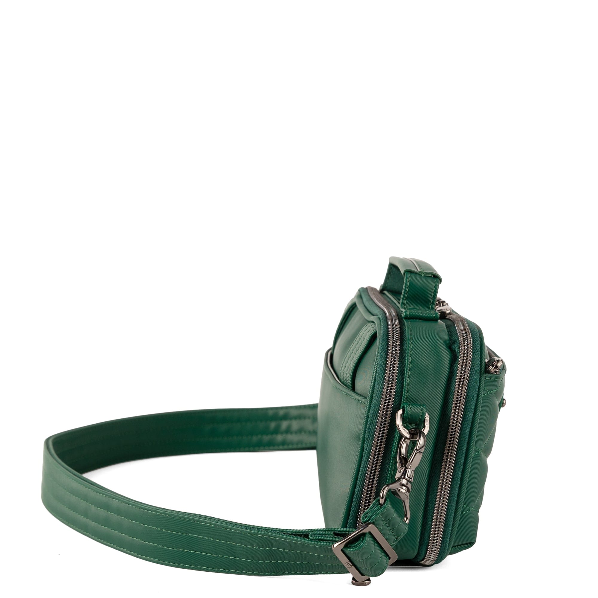 Legacy Collection Roundabout Satin Luxe VL Crossbody Bag - WICKEDLY GREEN - 26736_LegacyRoundaboutSatinLuxe_WickedlyGreen_Angle_03