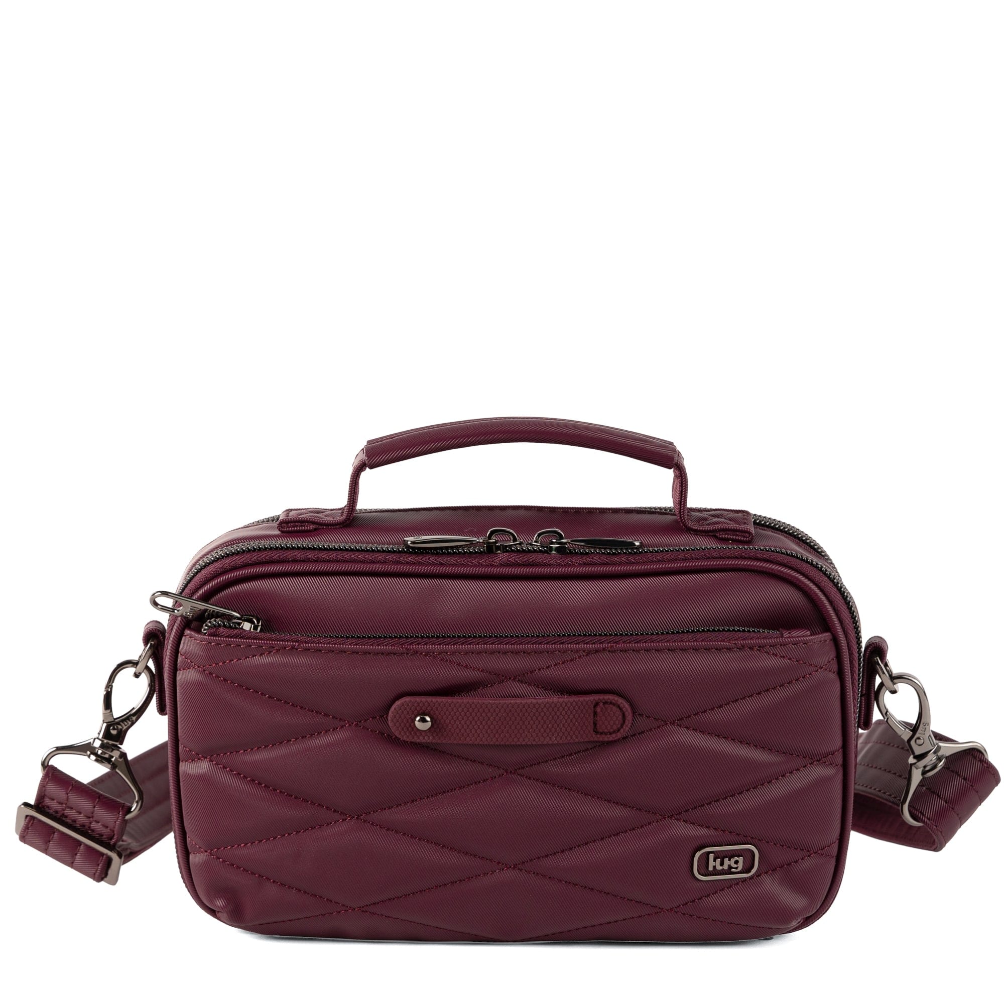 Legacy Collection Roundabout Satin Luxe VL Crossbody Bag - - 26738_LegacyRoundaboutSatinLuxe_Wine_Angle_01_40e16d62-a14b-48ae-821d-0e2be38b586c
