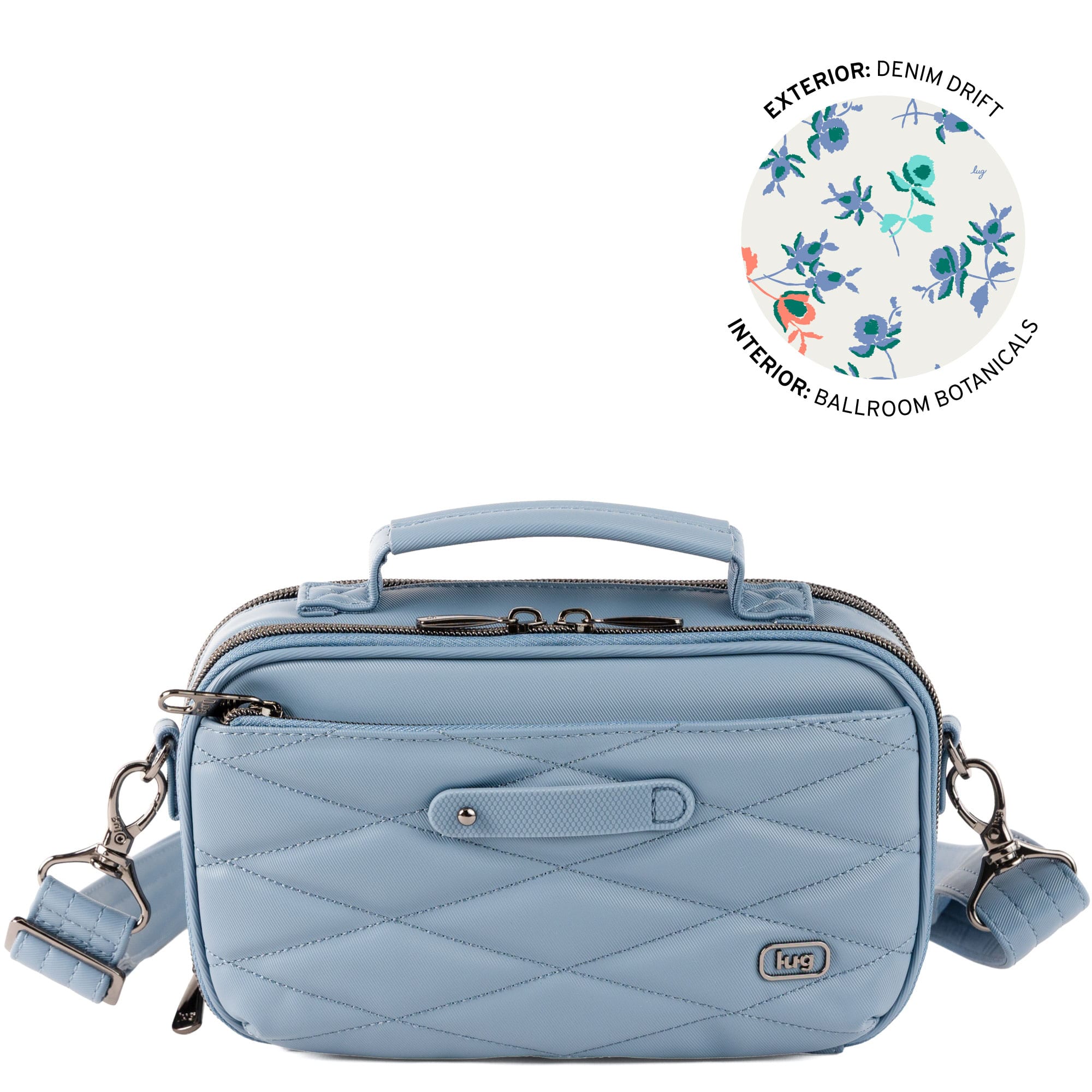 Legacy Collection Roundabout Satin Luxe VL Crossbody Bag - DENIM DRIFT - 26739_LegacyRoundaboutSatinLuxe_DenimDrift_Angle_01