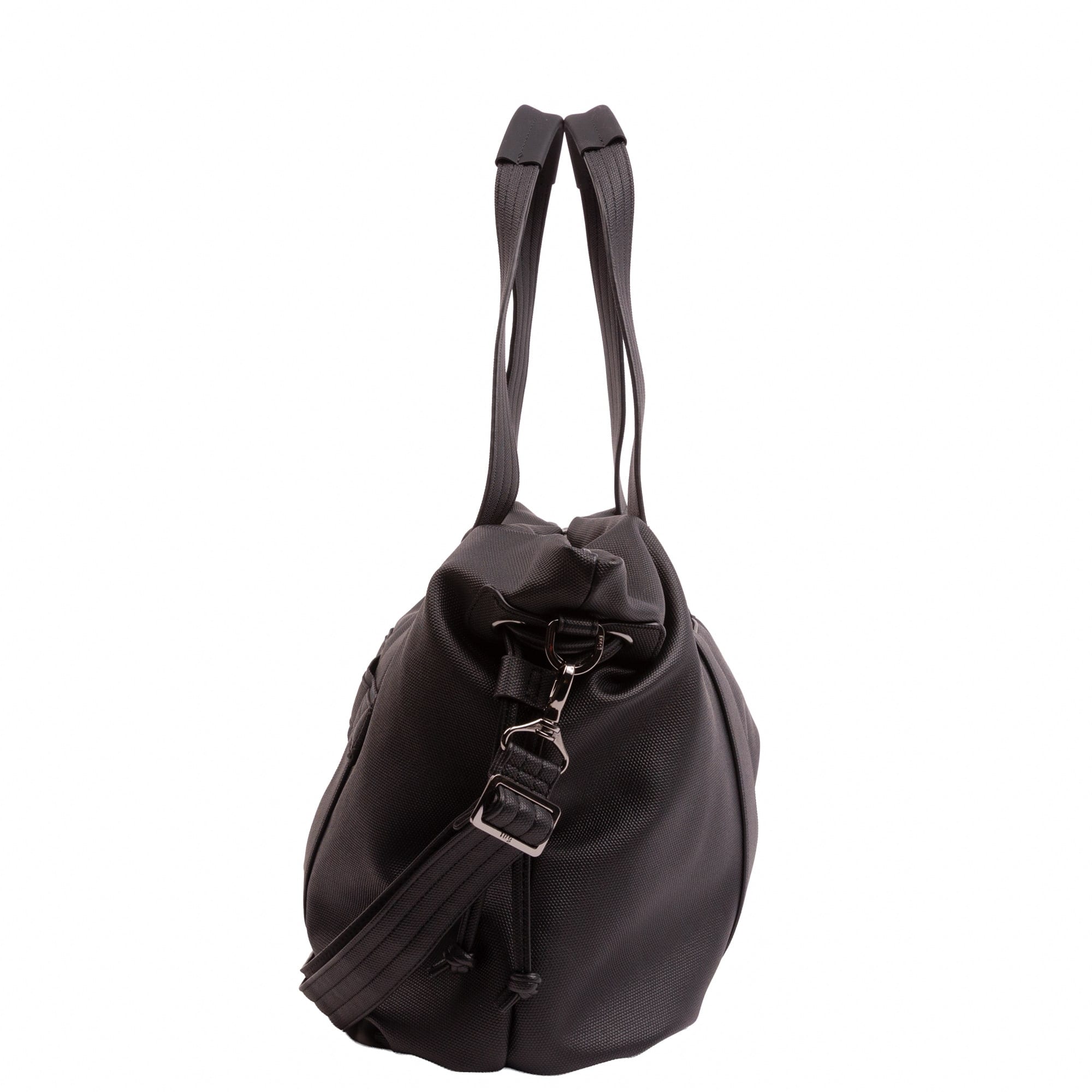 Piper Matte Luxe VL Hobo Tote Bag - BLACK 2 - 26759_PiperML_Black_Angle_03