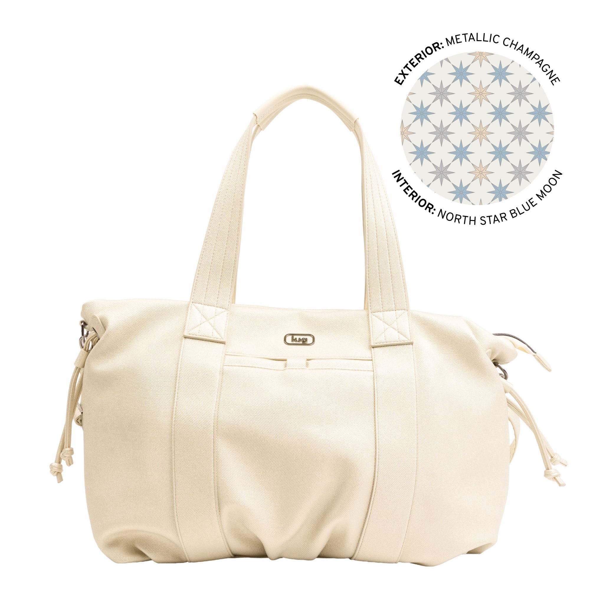 Piper Matte Luxe VL Hobo Tote Bag - METALLIC CHAMPAGNE - 26767_PiperML_MetallicChampagne_Angle_01