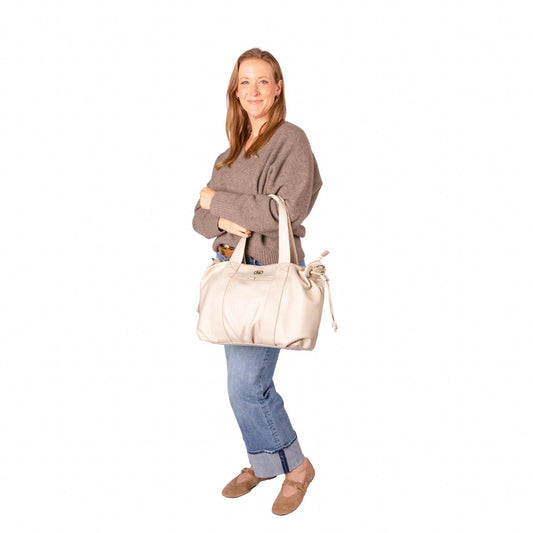 Piper Matte Luxe VL Hobo Tote Bag - - 26767_PiperML_MetallicChampagne_BagProportion_02
